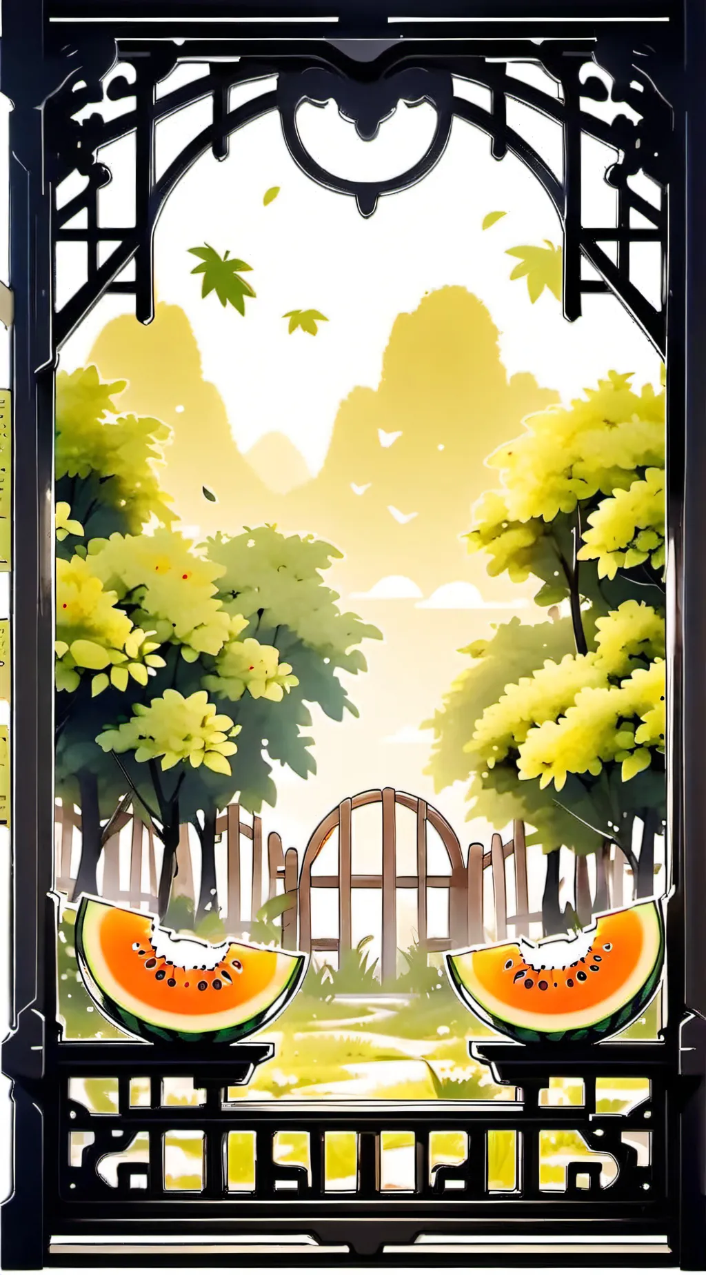 ai character: melon playground background