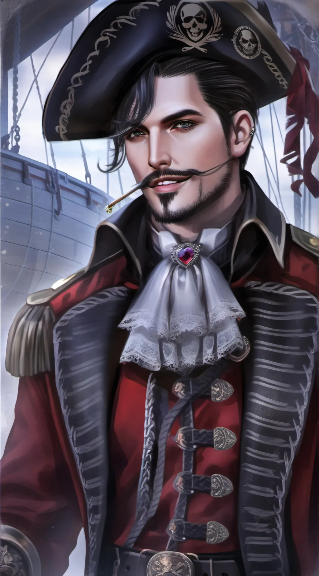 ai character: Captain K. Storm. background