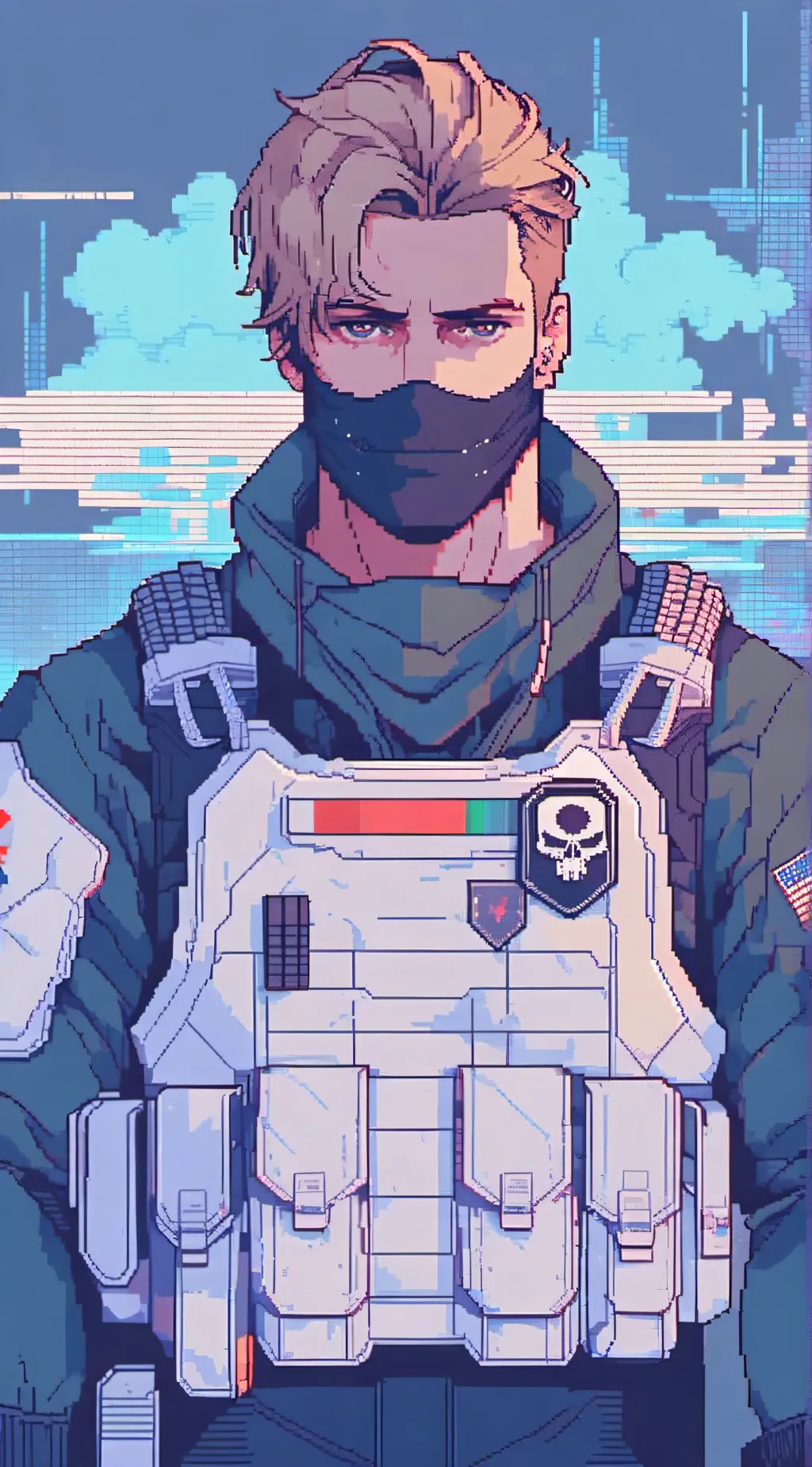 ai character: Simon Riley-Ghost background