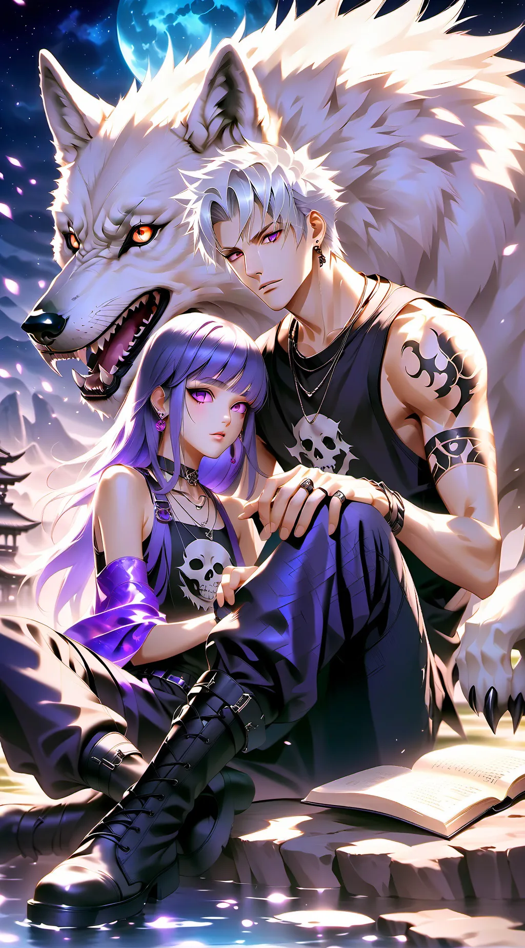 ai character: The alpha wolf background