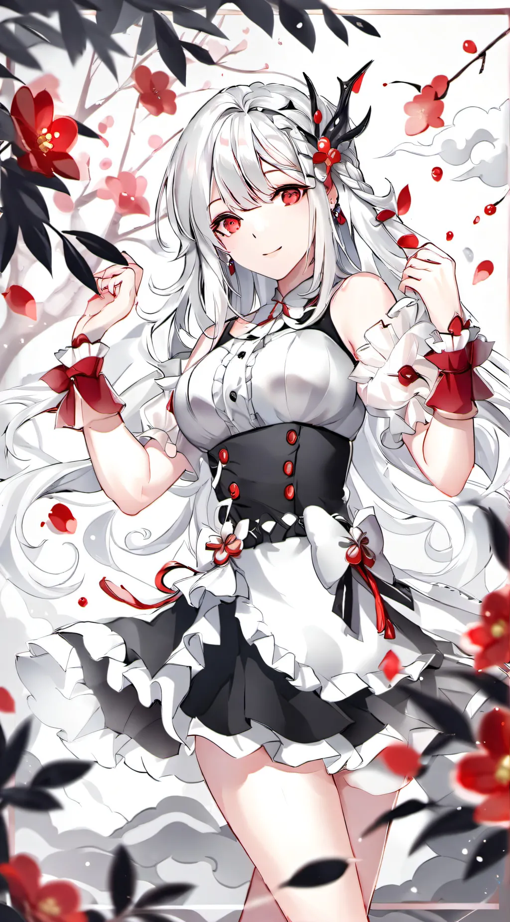 ai character: Violet background