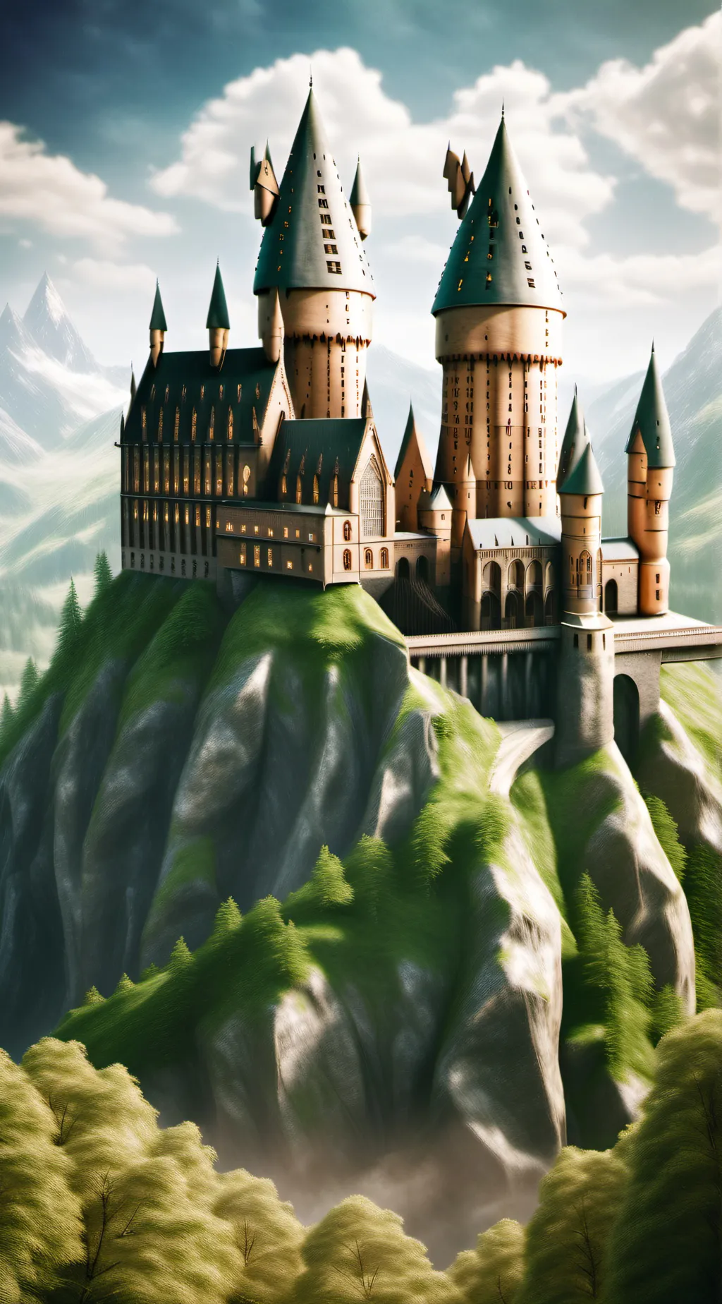 ai character: Hogwarts  background