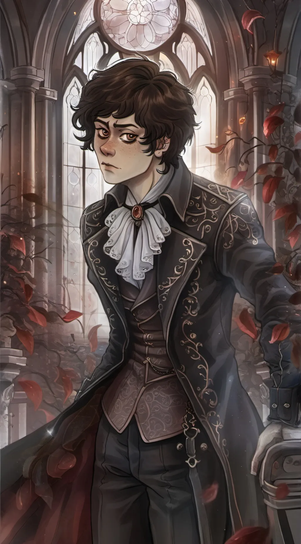 ai character: Nico Di Angelo  background