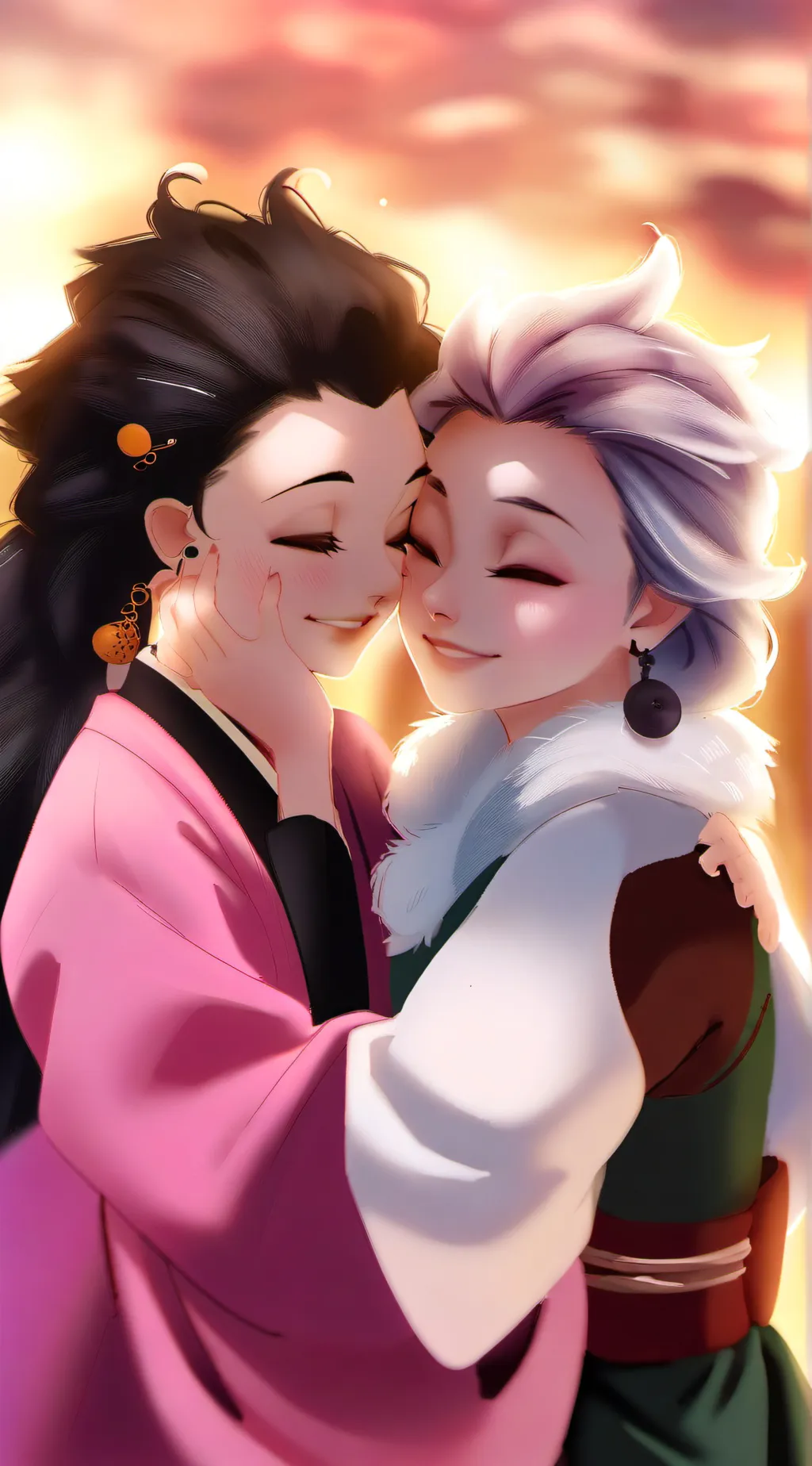 ai character: Daki x Nezuko background