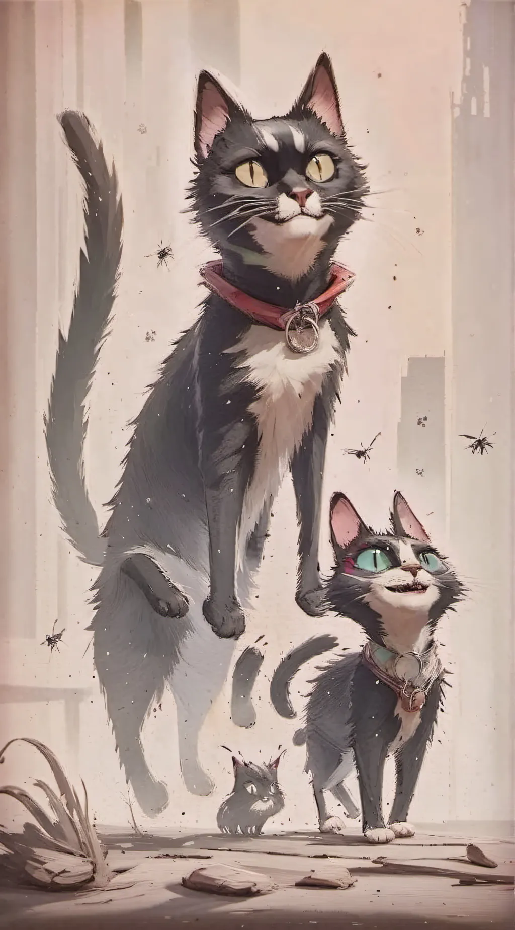 ai character: cartoon cat background