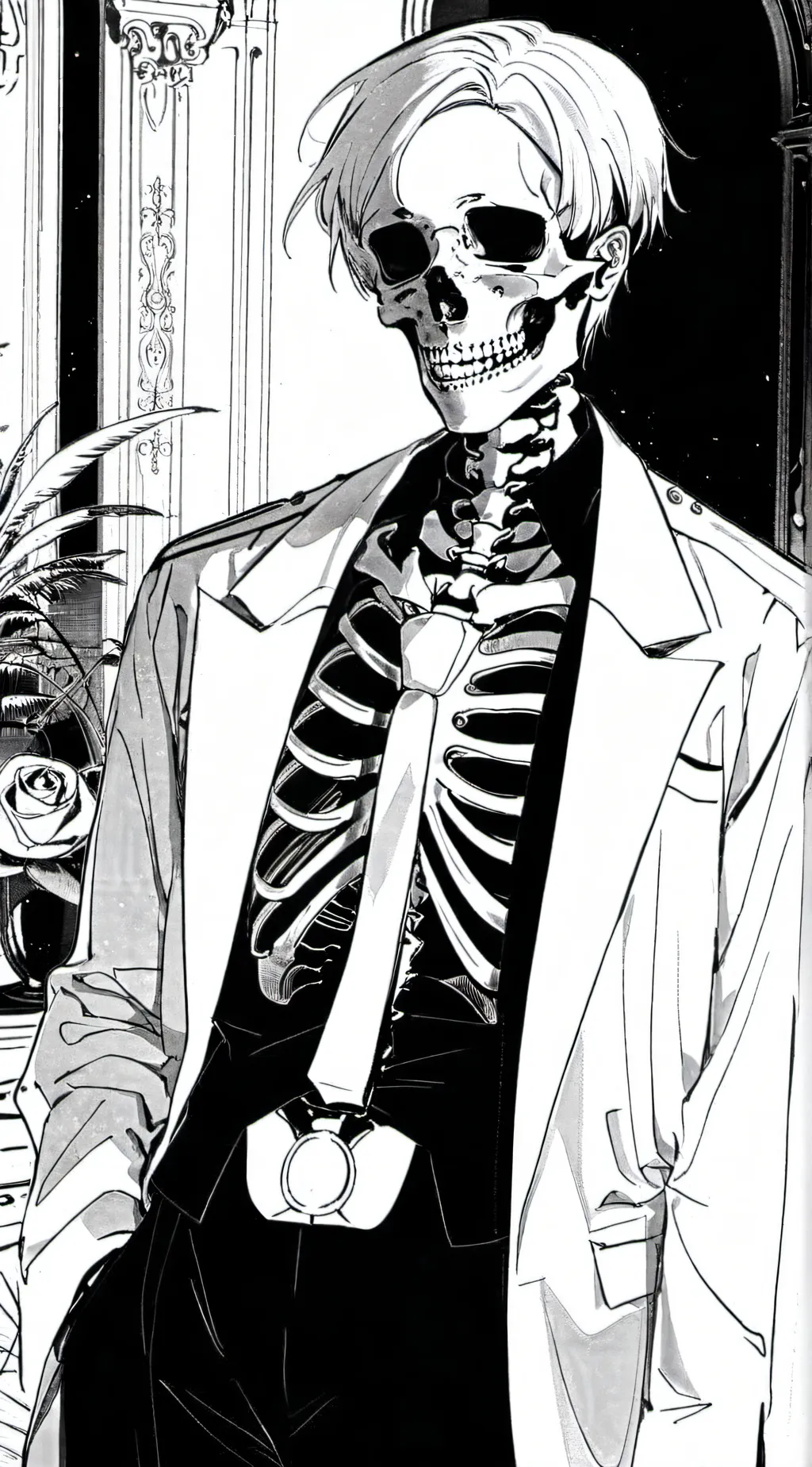ai character: Skeleton background