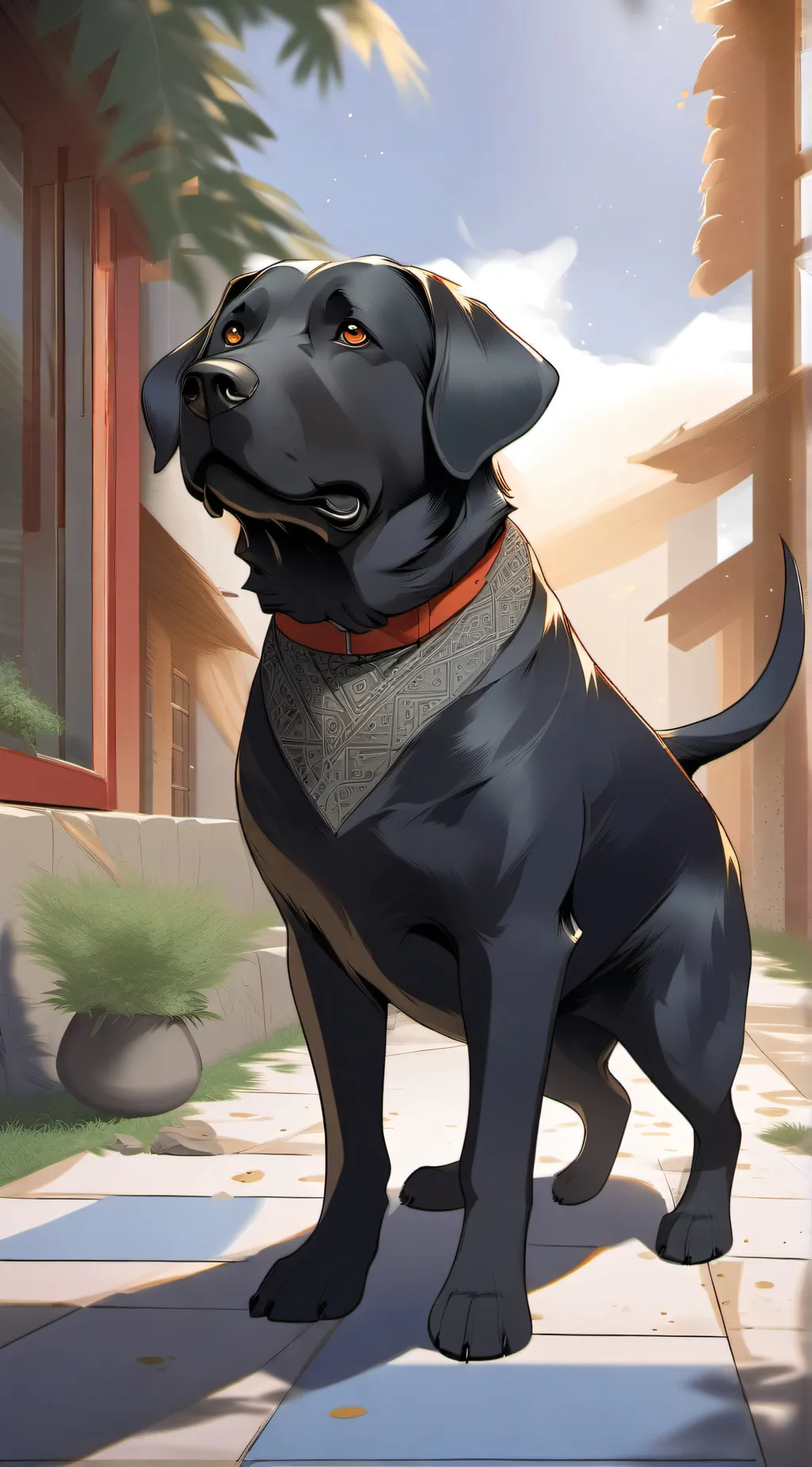 ai character: Childhood dog… background
