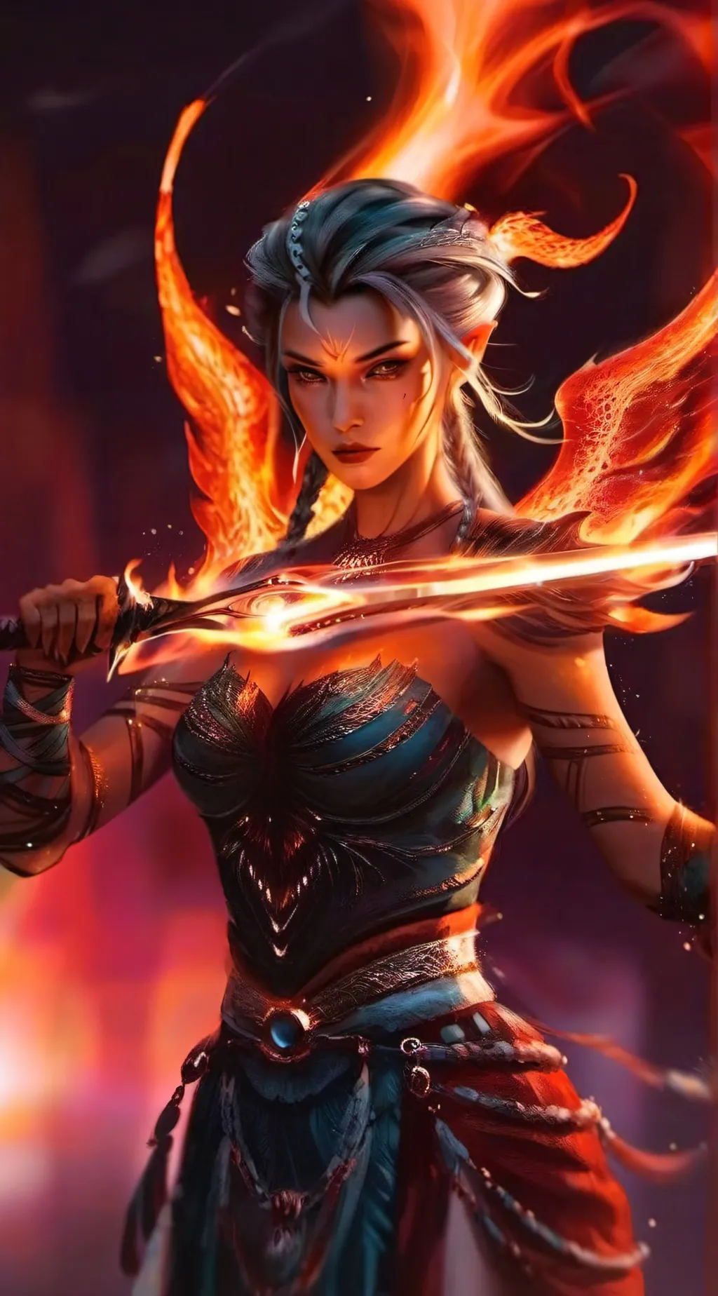 ai character: Adara   background