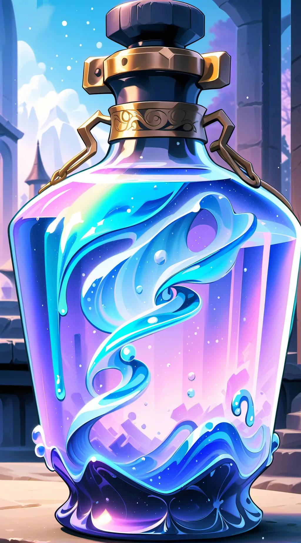 ai character: giant potion  background