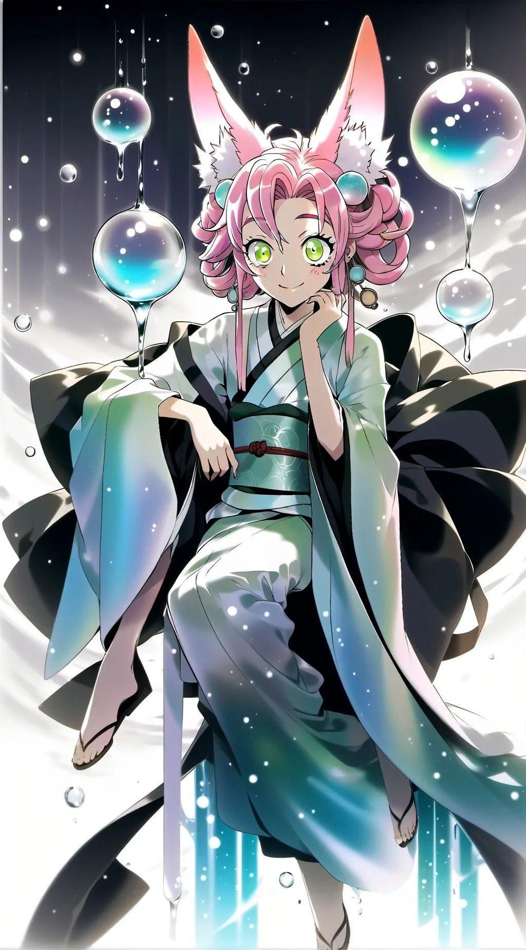 ai character: Mitsuri  background