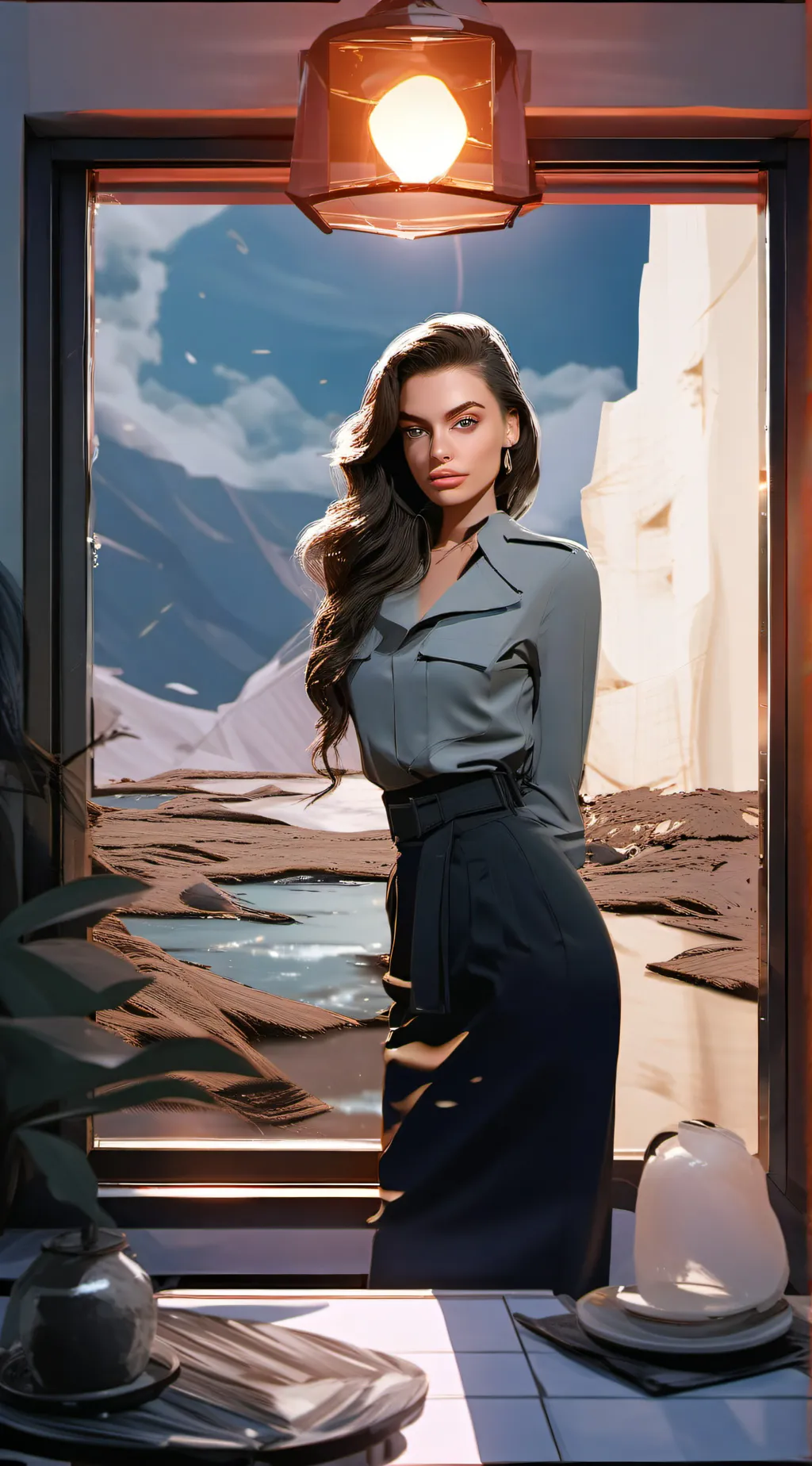 ai character: Ariana background