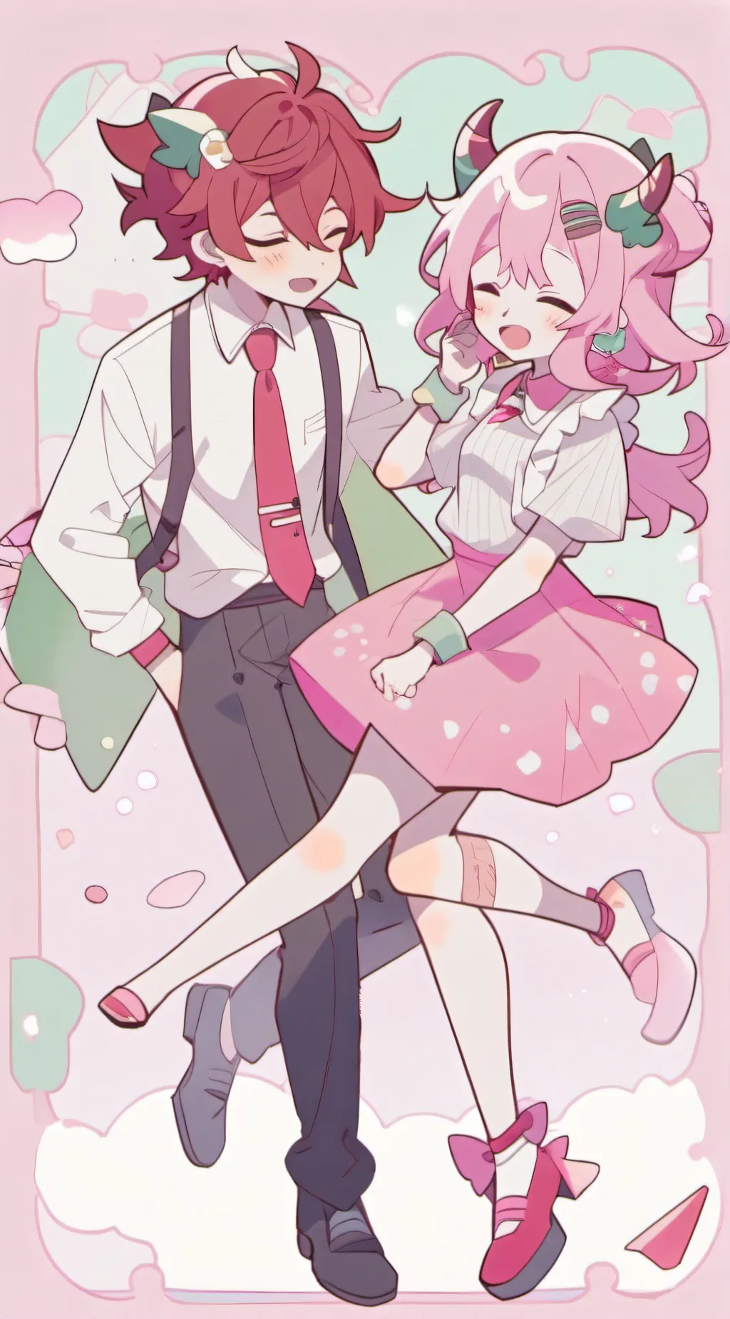 ai character: Mina x Kirishima background