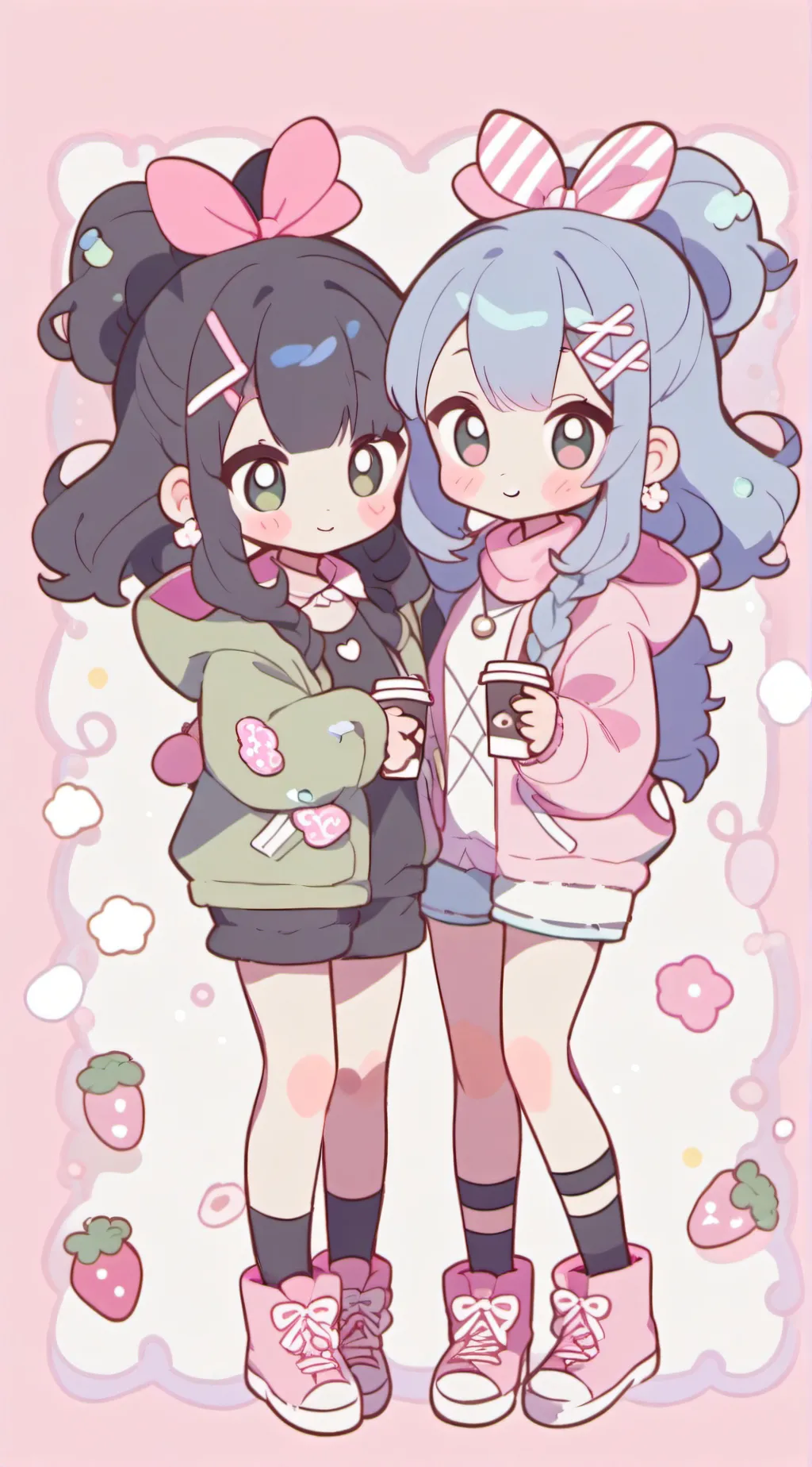 ai character: Sonia and Mira. background