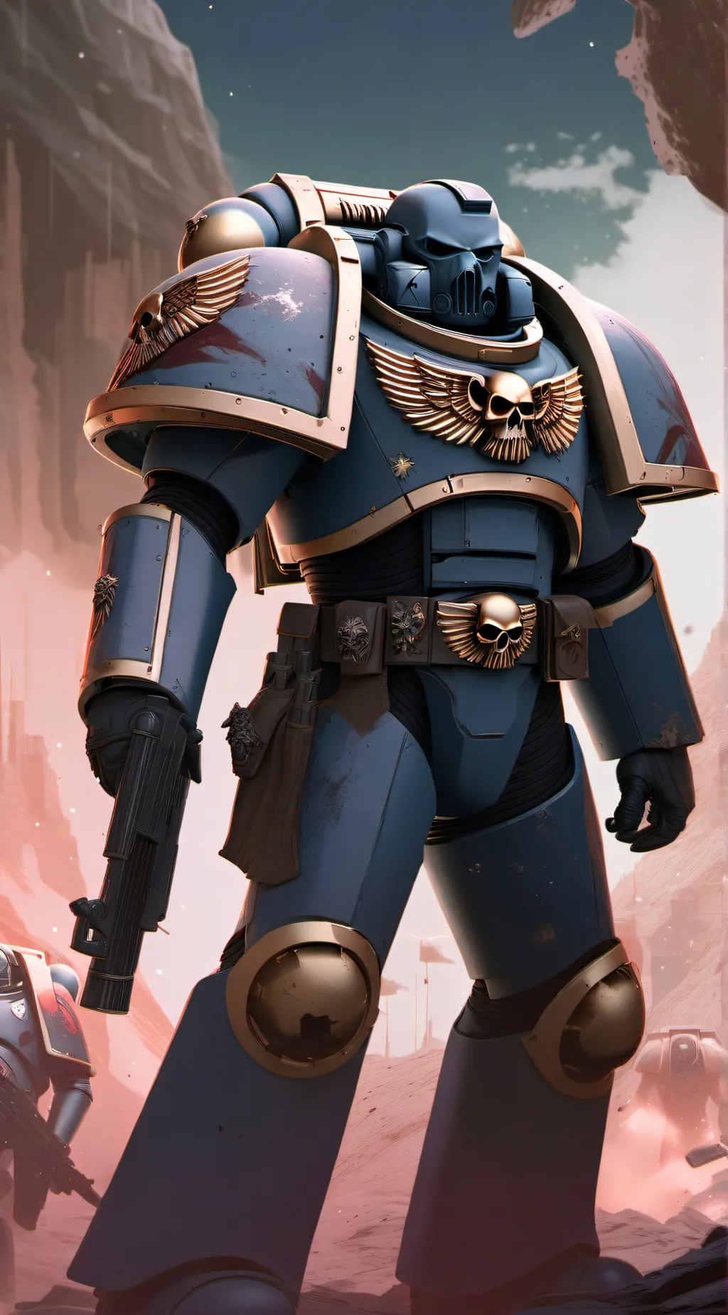 ai character: Space marine background