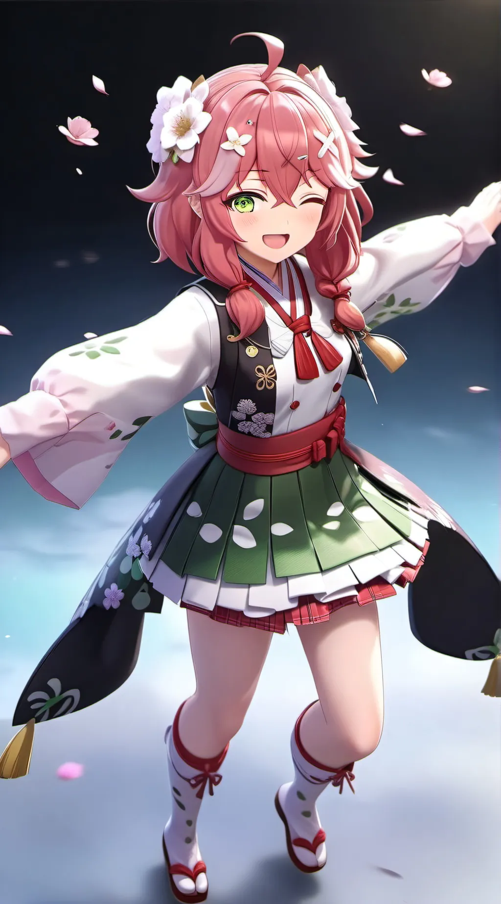 ai character: Sakura Miko background