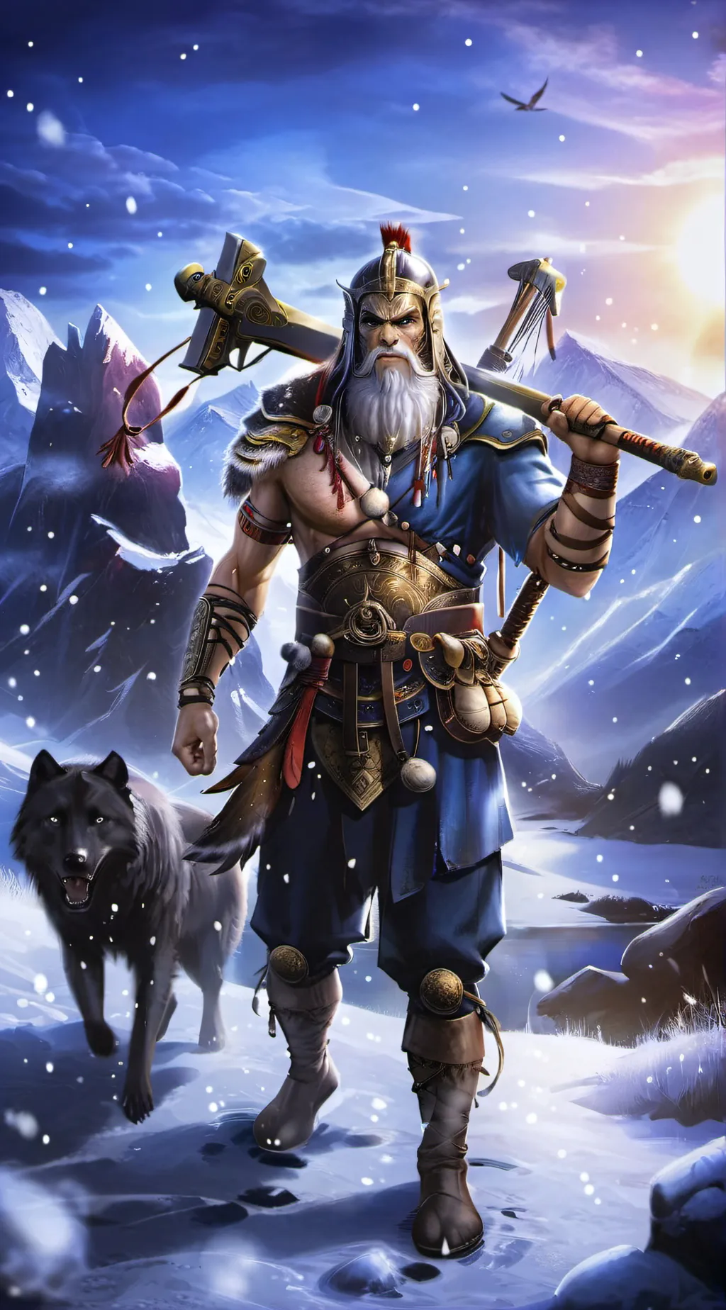 ai character: Blizzard Hammer background