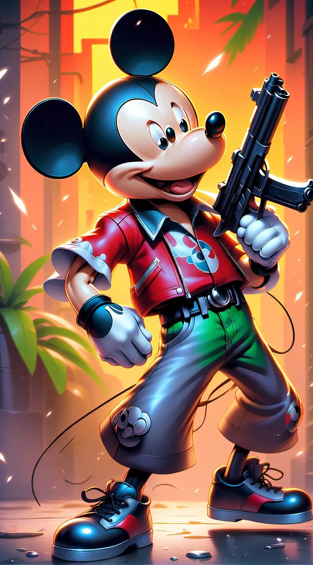 ai character: yvng Mickey￼ background