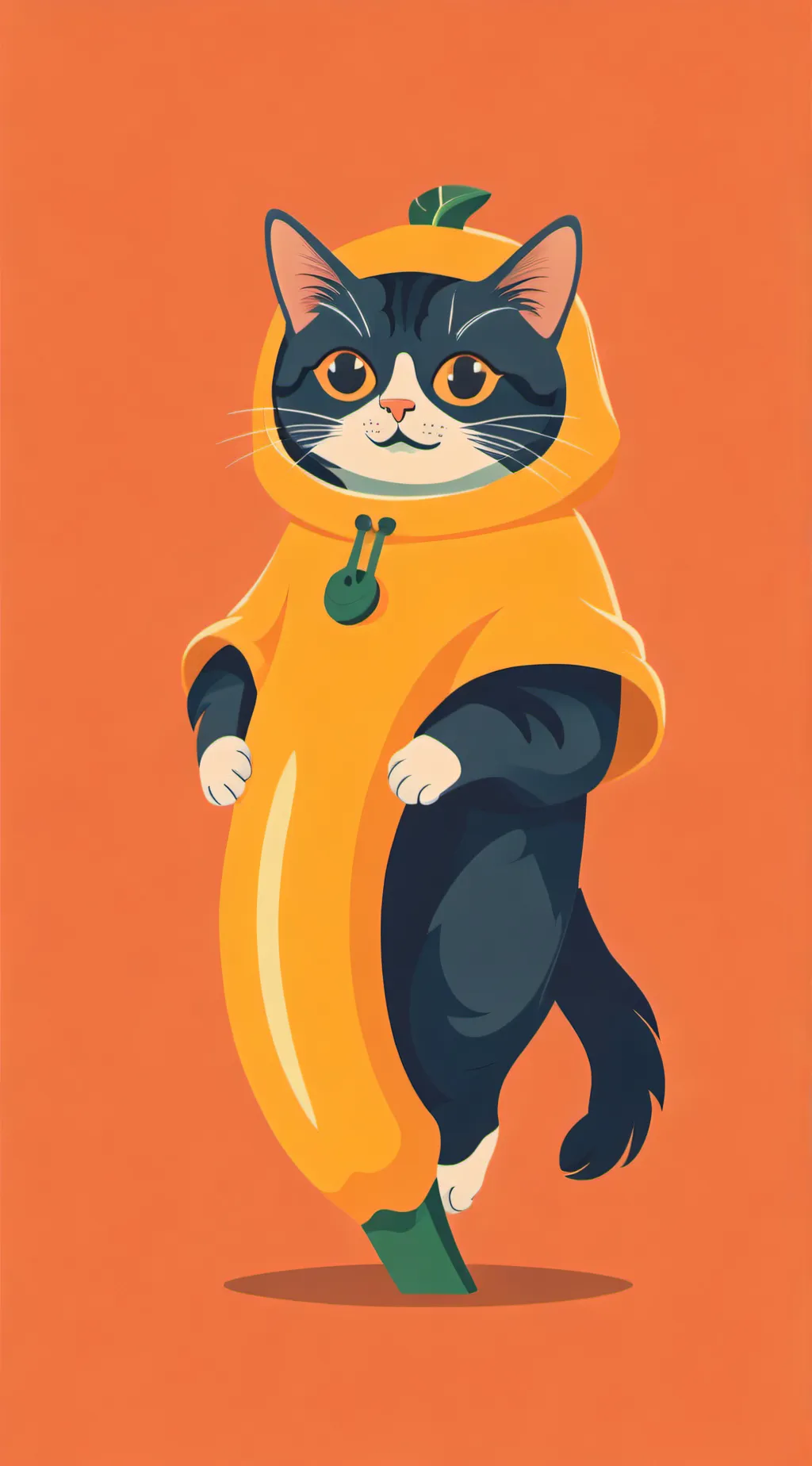 ai character: banana cat background