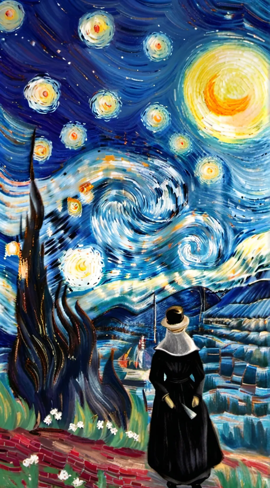 ai character: ᑕᗩᖇTOOᑎ ᑕᗩT background