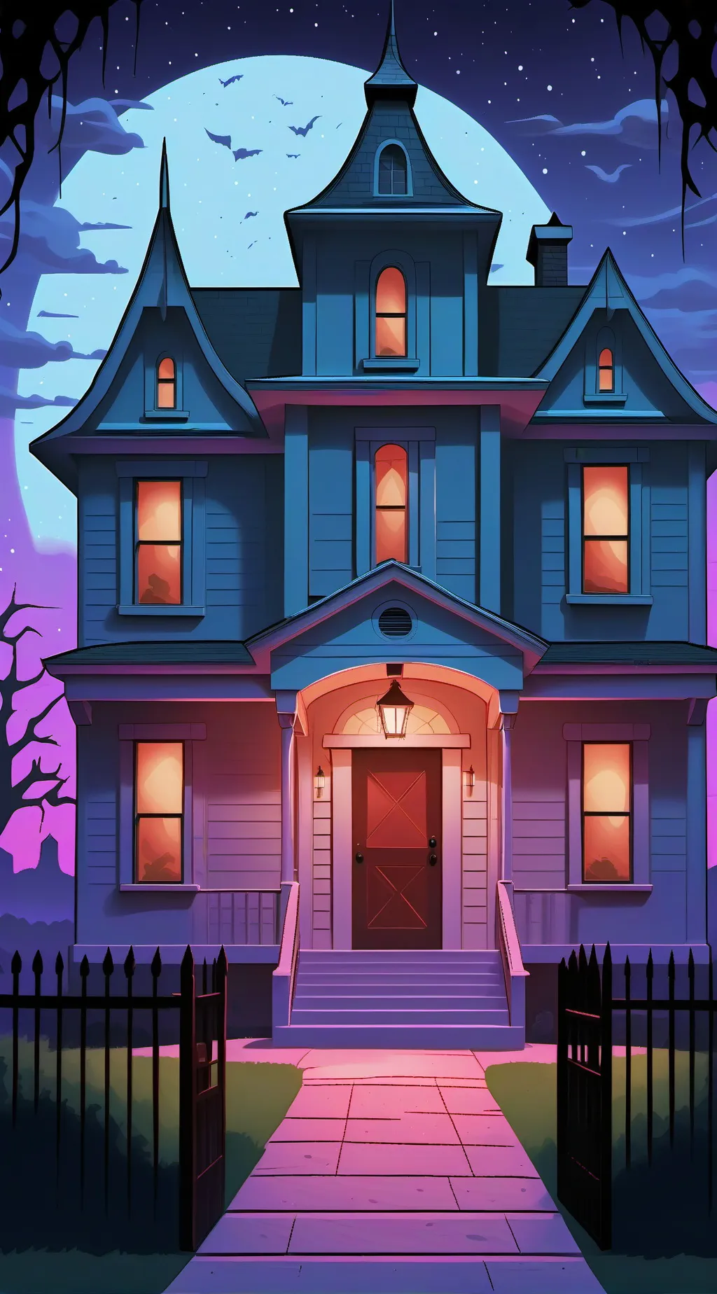 ai character: The creel house  background