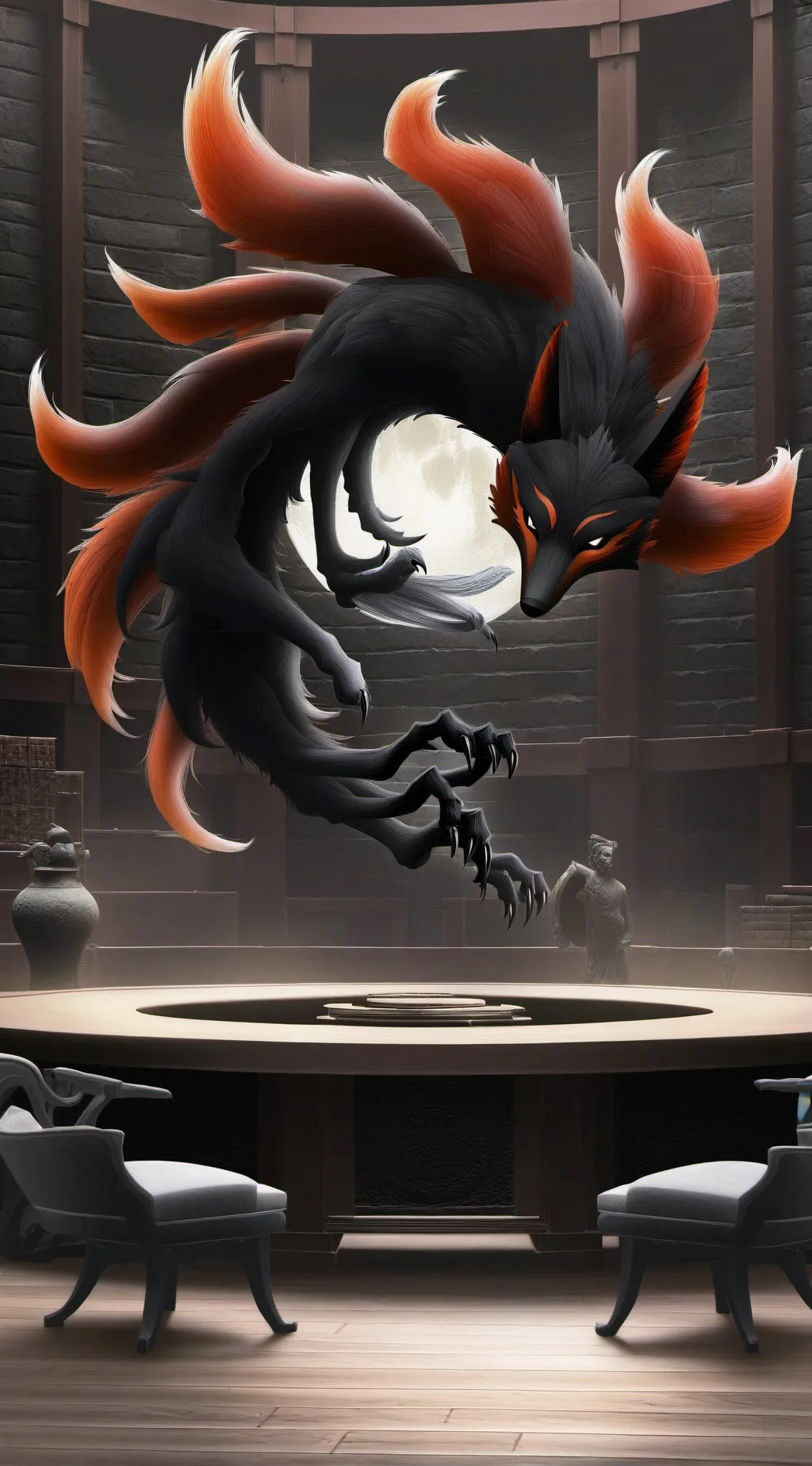 ai character: mythical creature  background