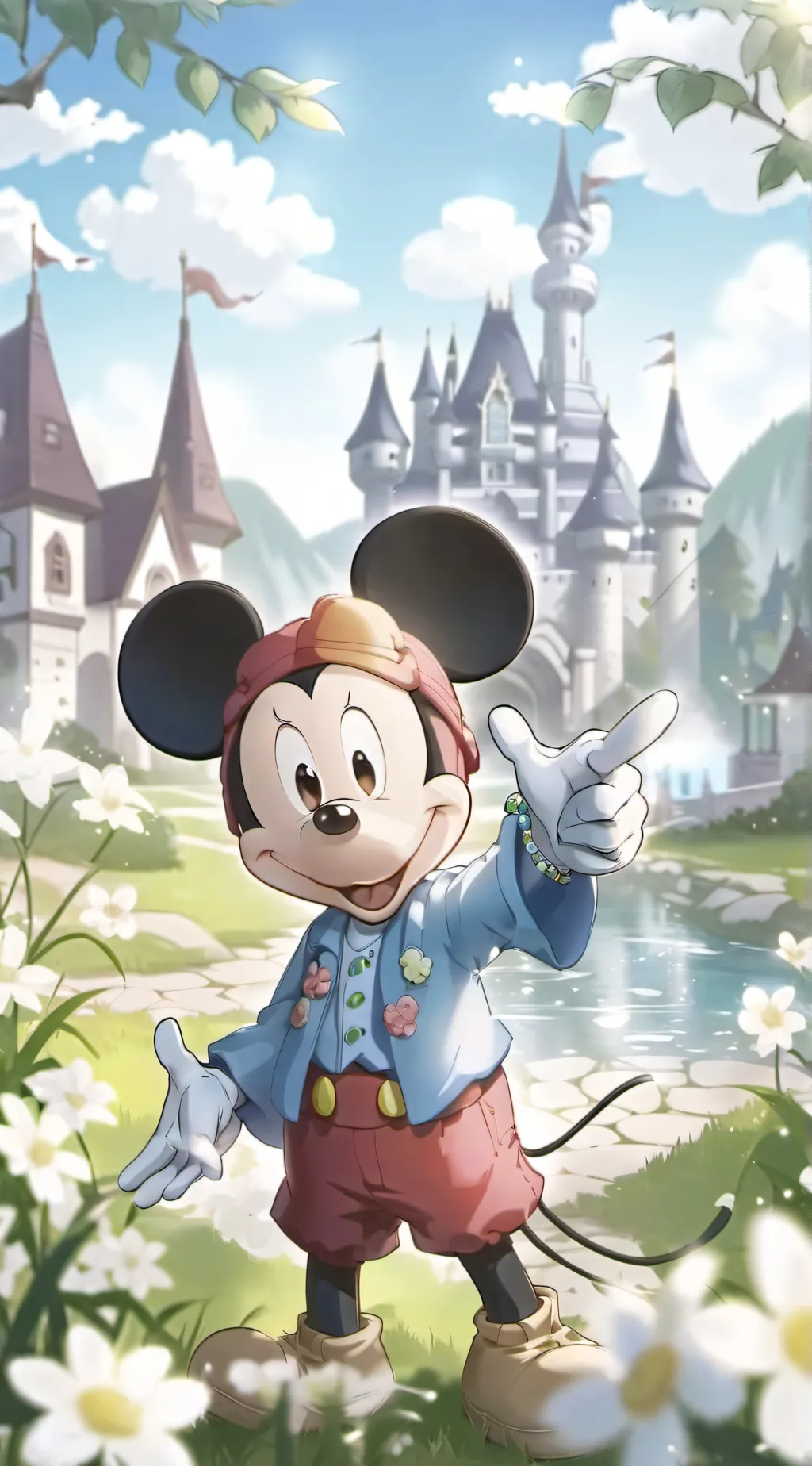 ai character: Mickey mouse club background