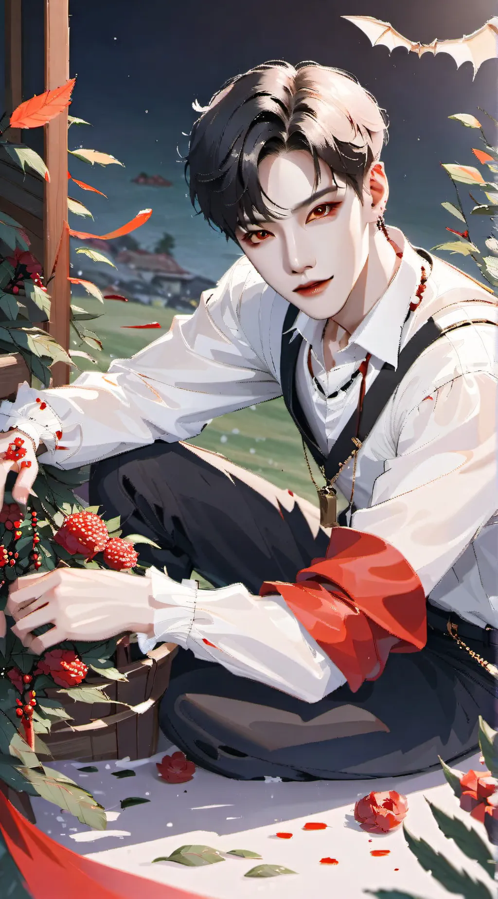 ai character: vampire j-hope♠️🩸🩸 background