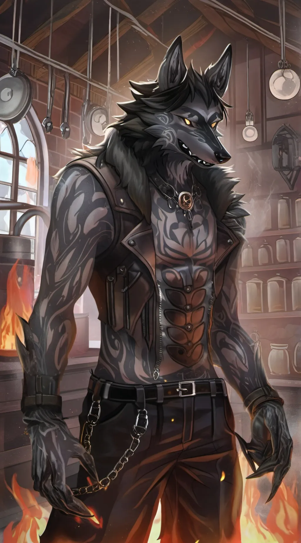 ai character: Blaze: Hell Fire background