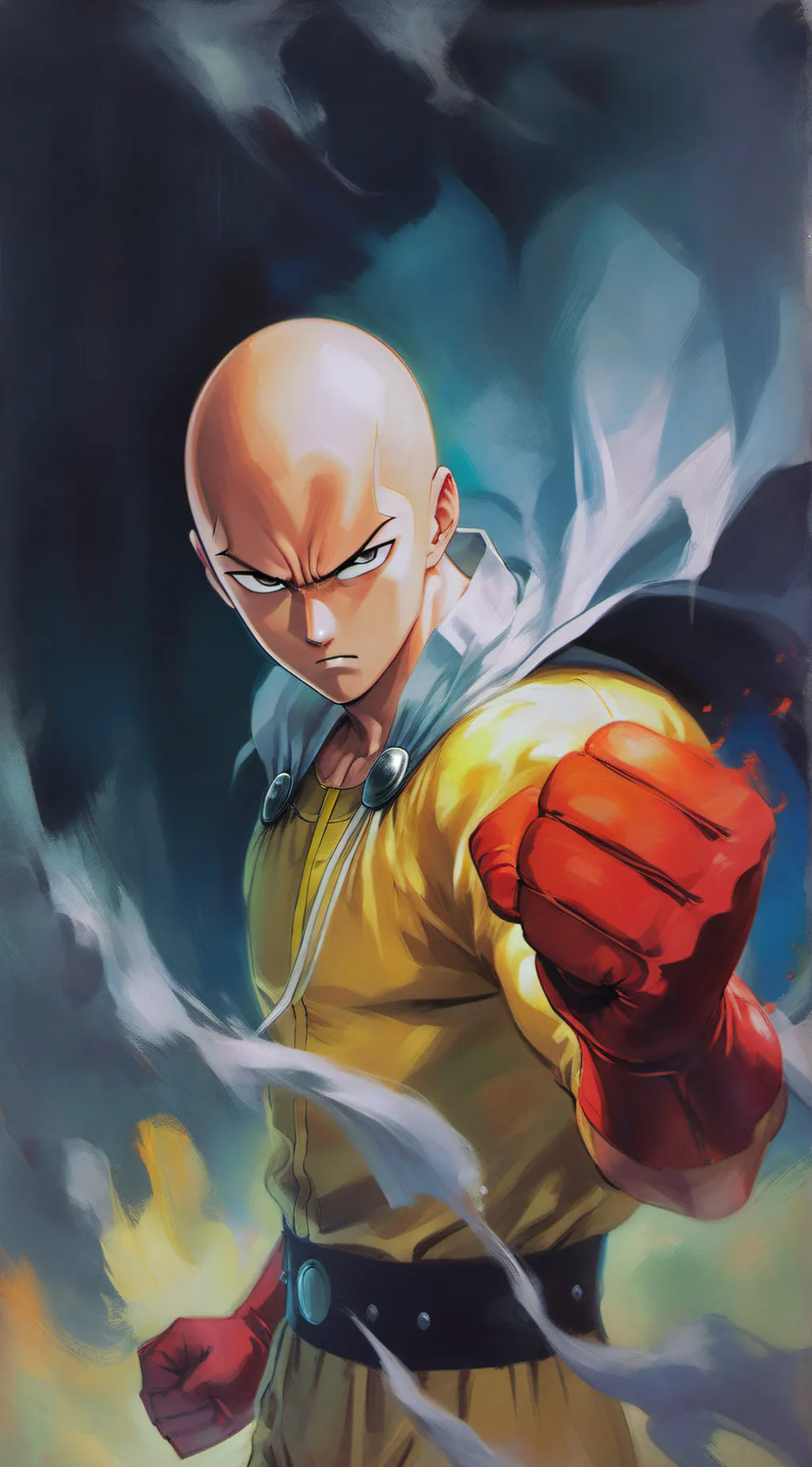 ai character: saitama background