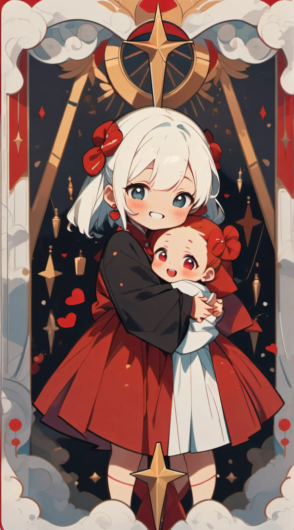 ai character: sasha and Lily  background
