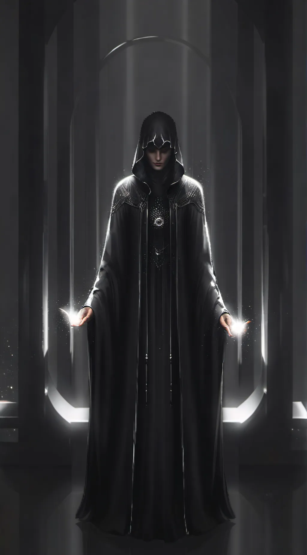 ai character: Dark arts background