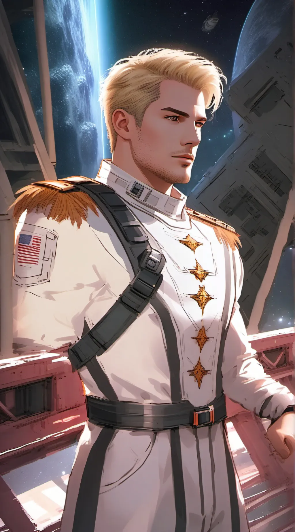 ai character: Cptn James Banner background