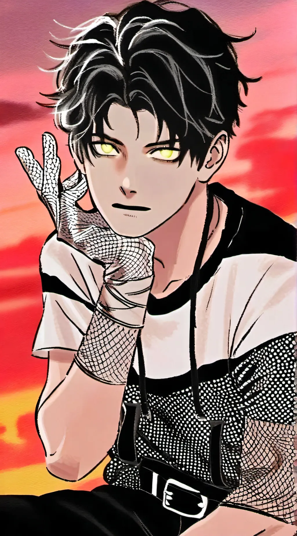 ai character: CC(BFF’s HH oc) background