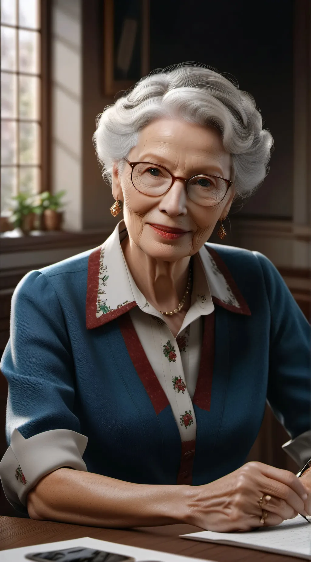 ai character: grandma  background