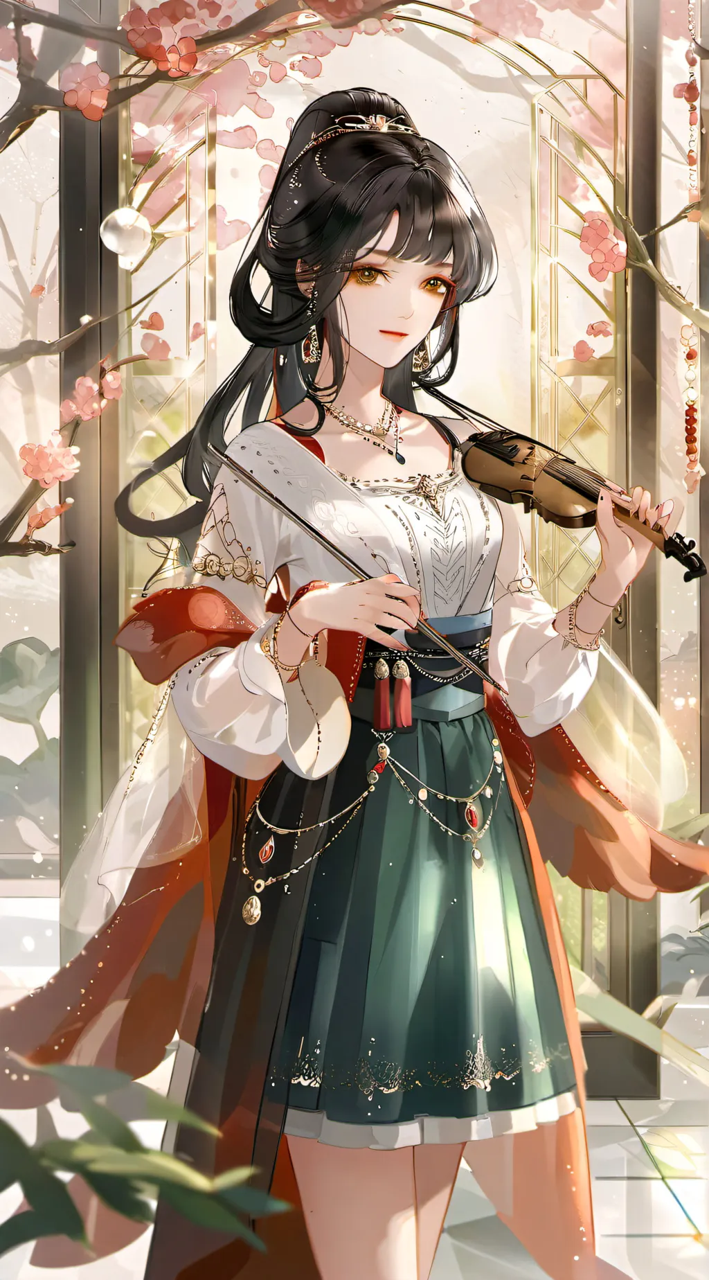 ai character: hot girl background