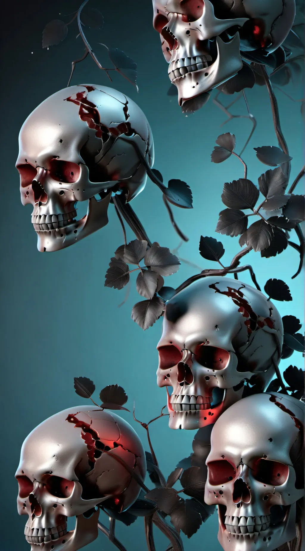 ai character: skulls background