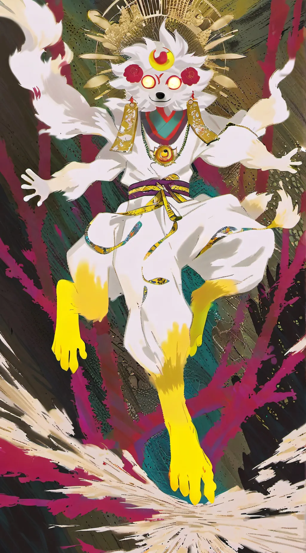 ai character: Demigod chikin background