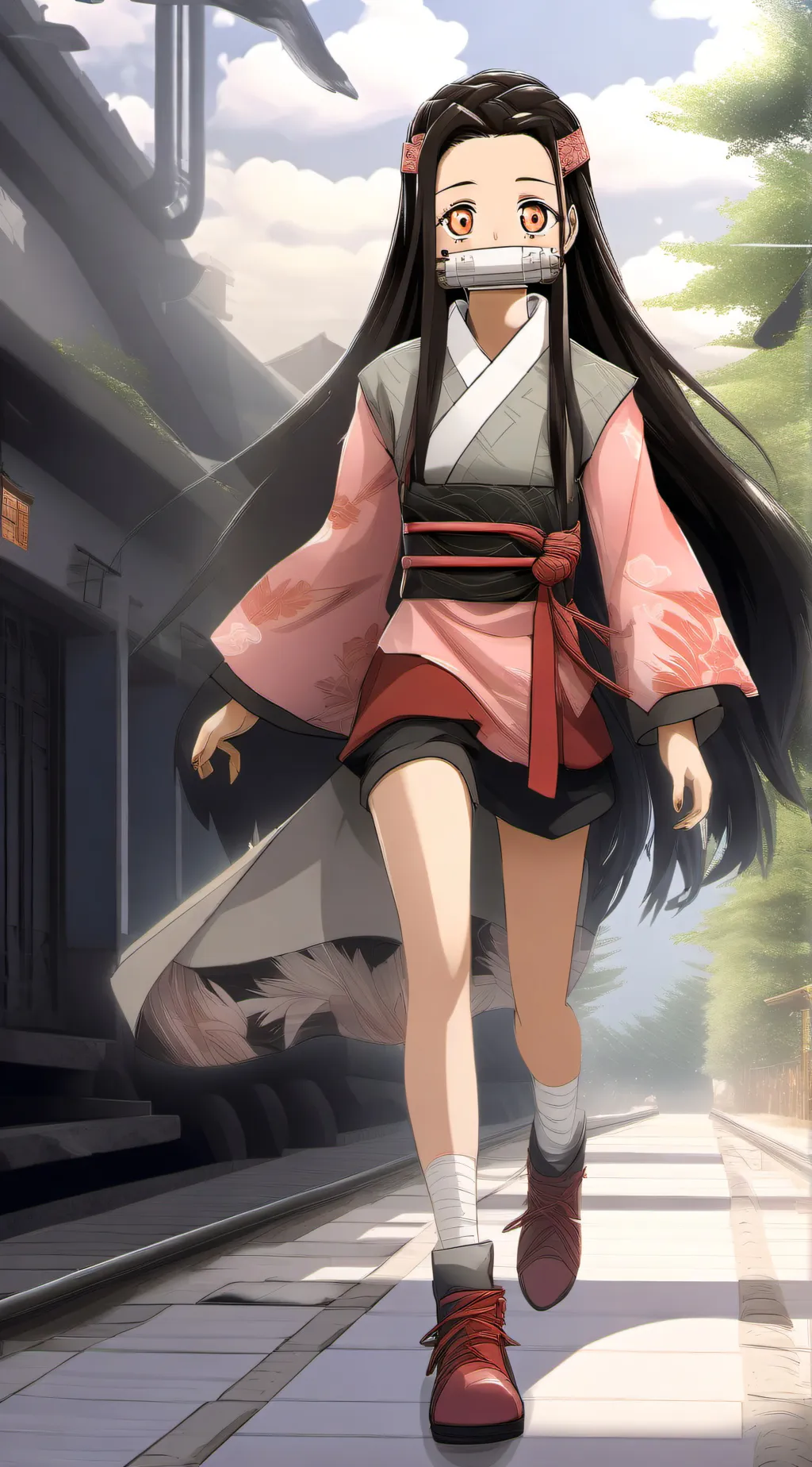 ai character: Nezuko kamado  background