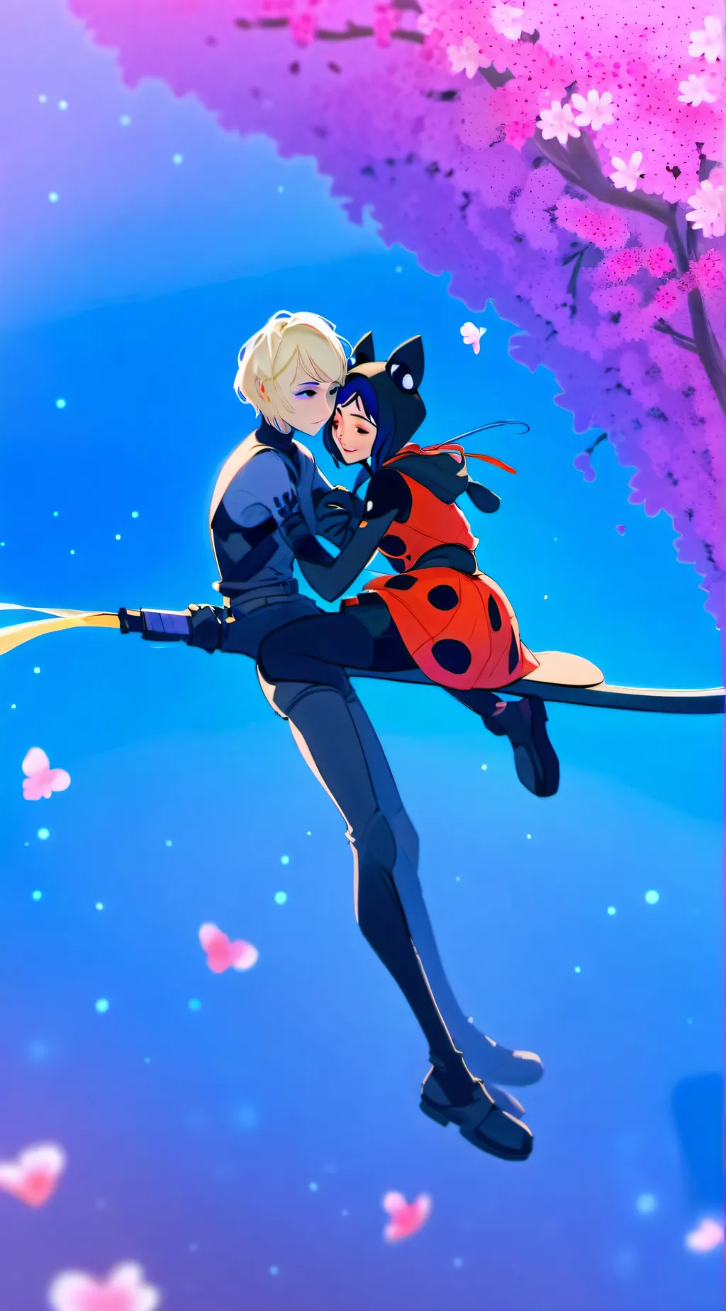 ai character: Catnoirand background
