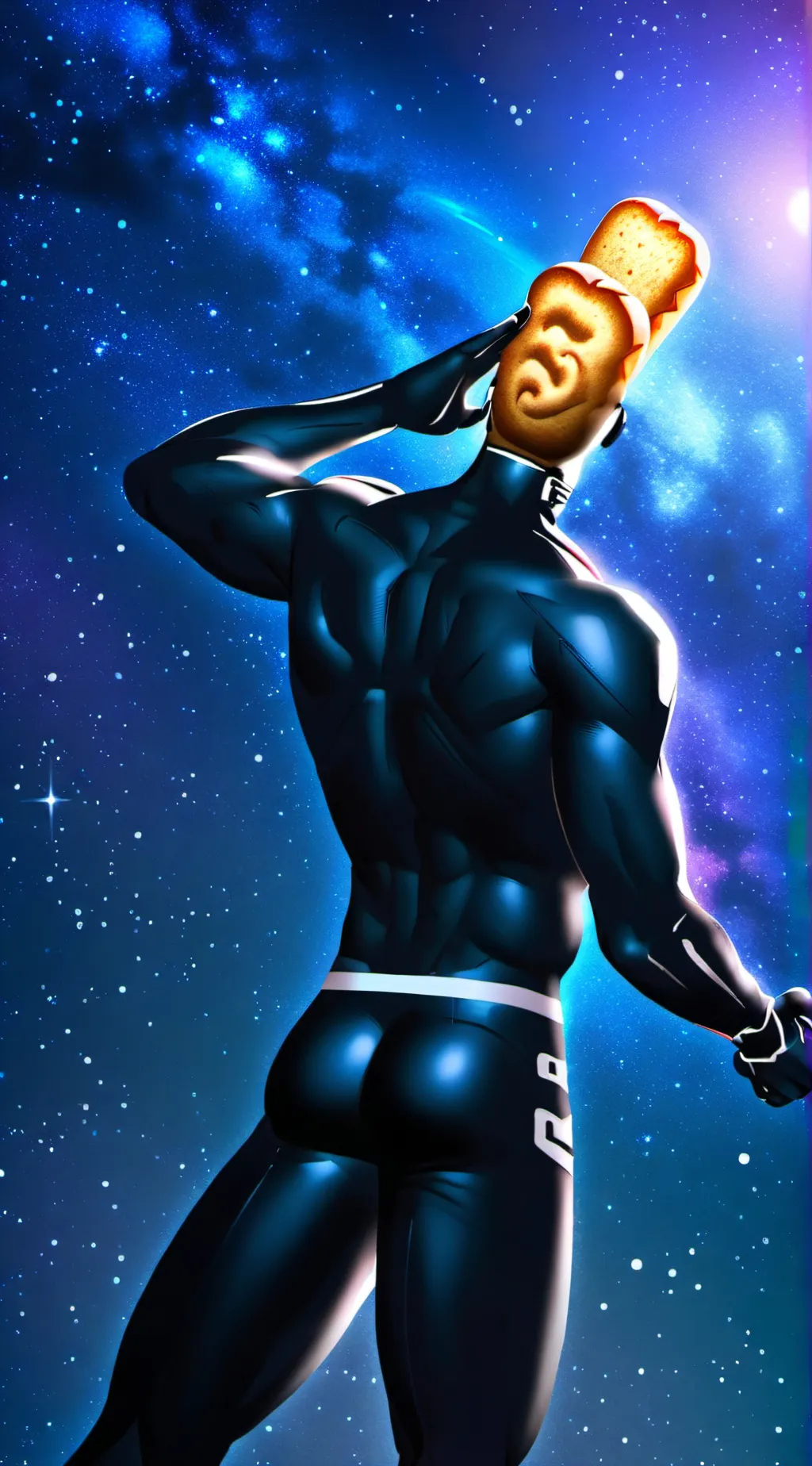ai character: Bread man background