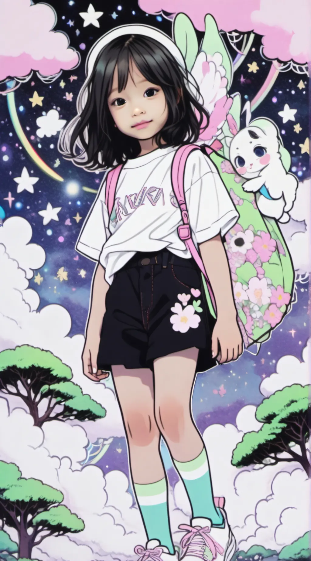 ai character: 🤍S K Y🤍 background