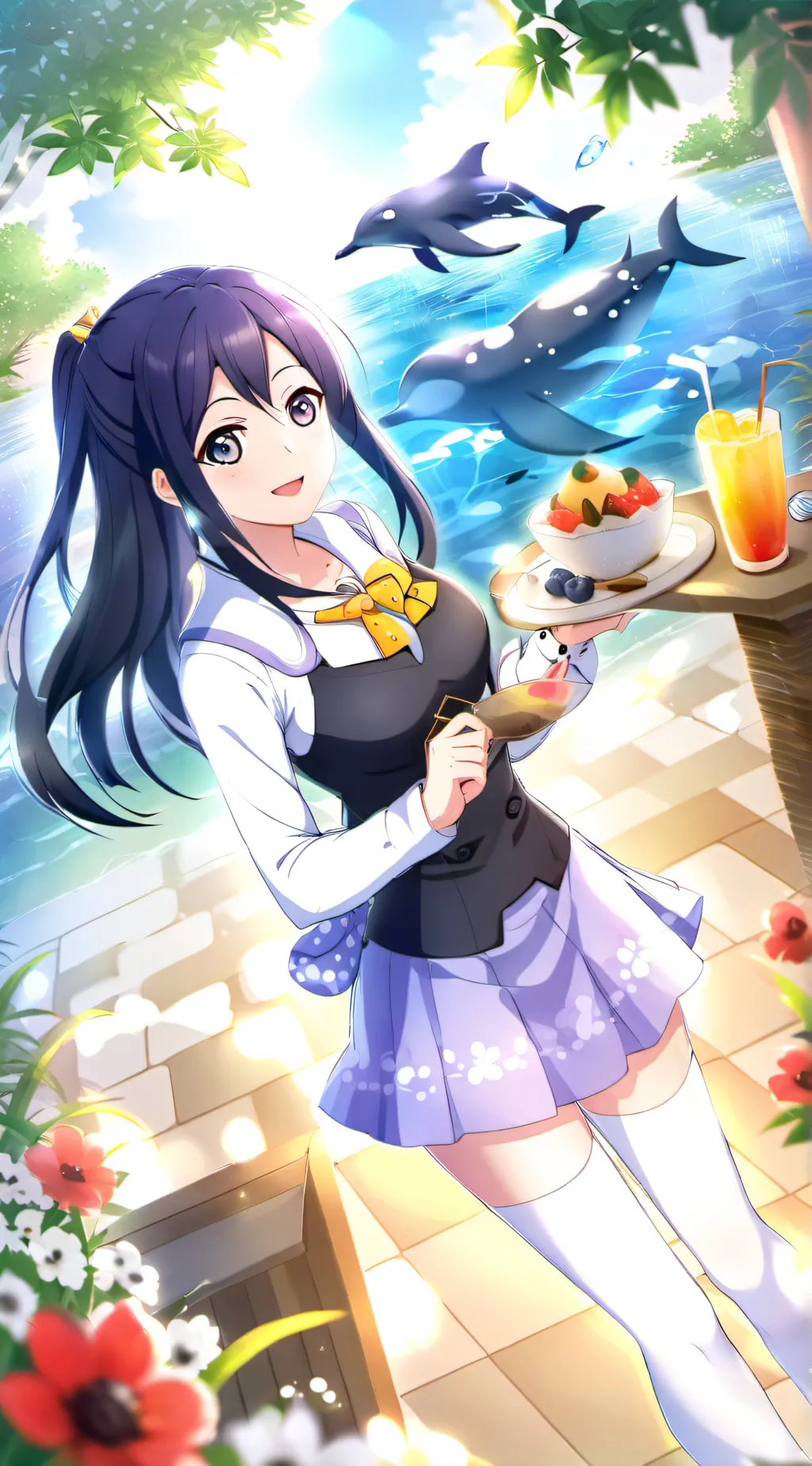 ai character: Kanan Matsuura  background
