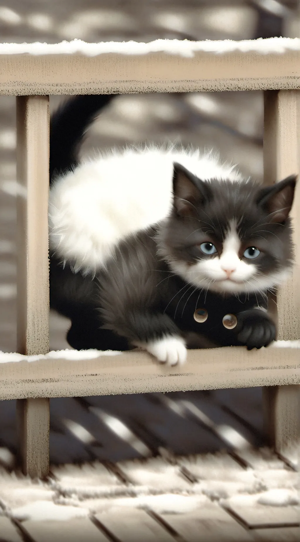 ai character: Cat that is sad ￼ background