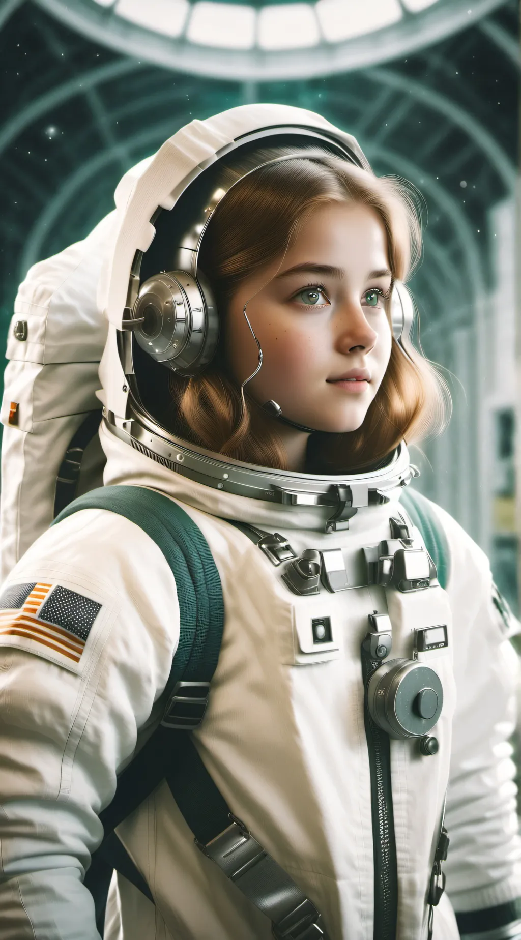 ai character: Astronaut Jessica  background