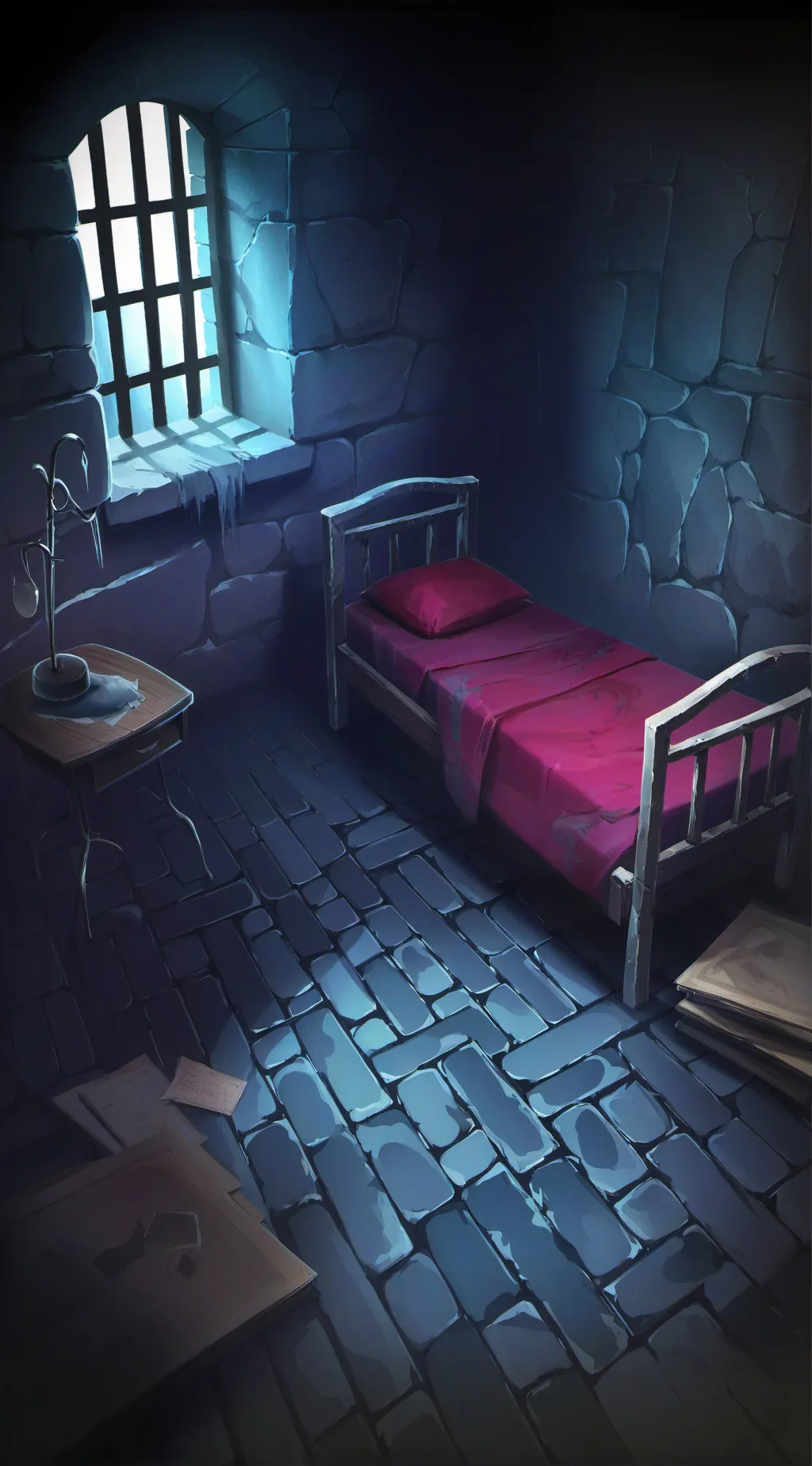 ai character: prisoner torture  background