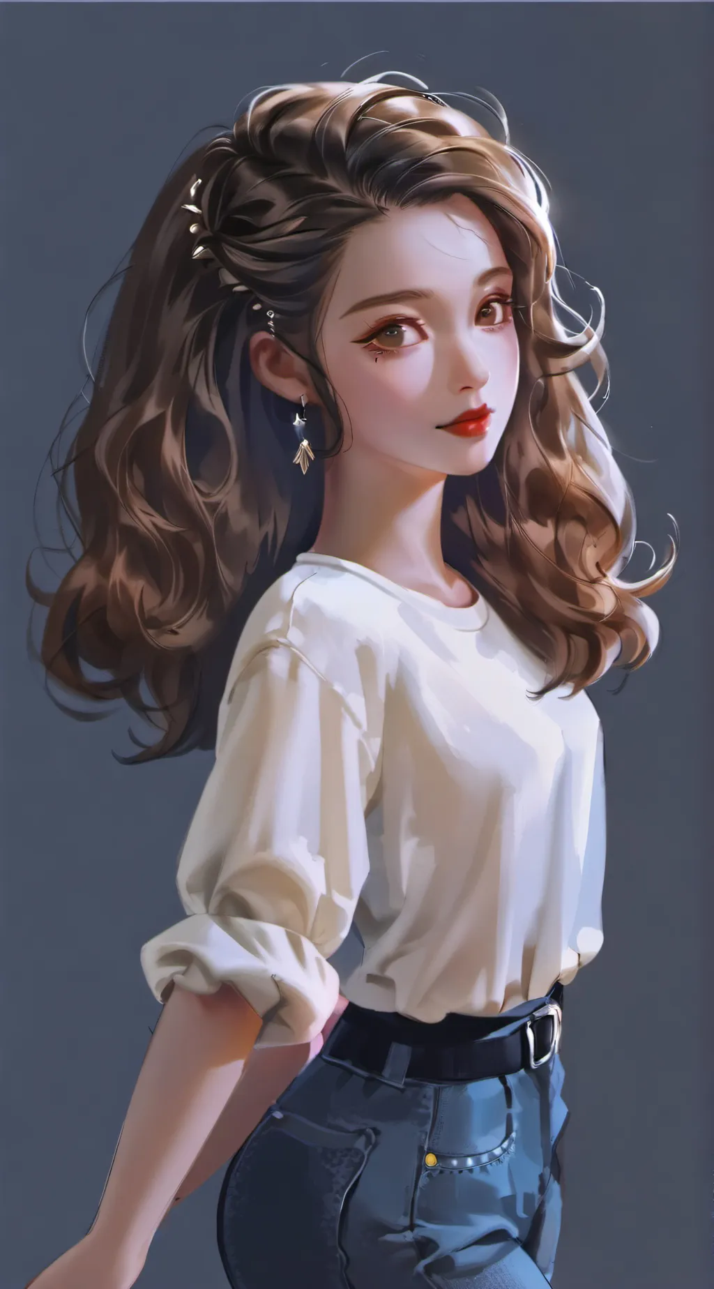 ai character: Rosy background