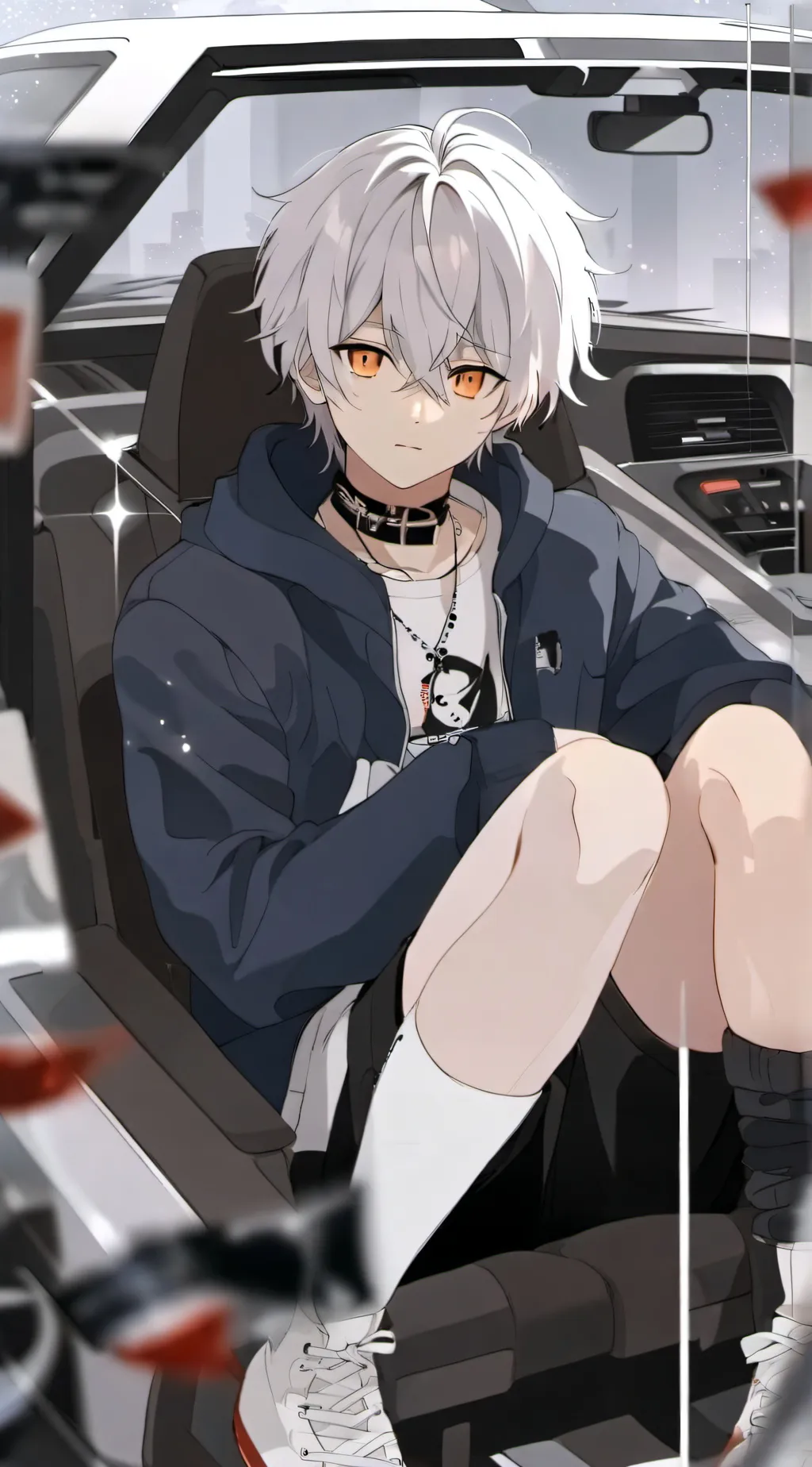 ai character: Strange Vampire 🖤🤍 background