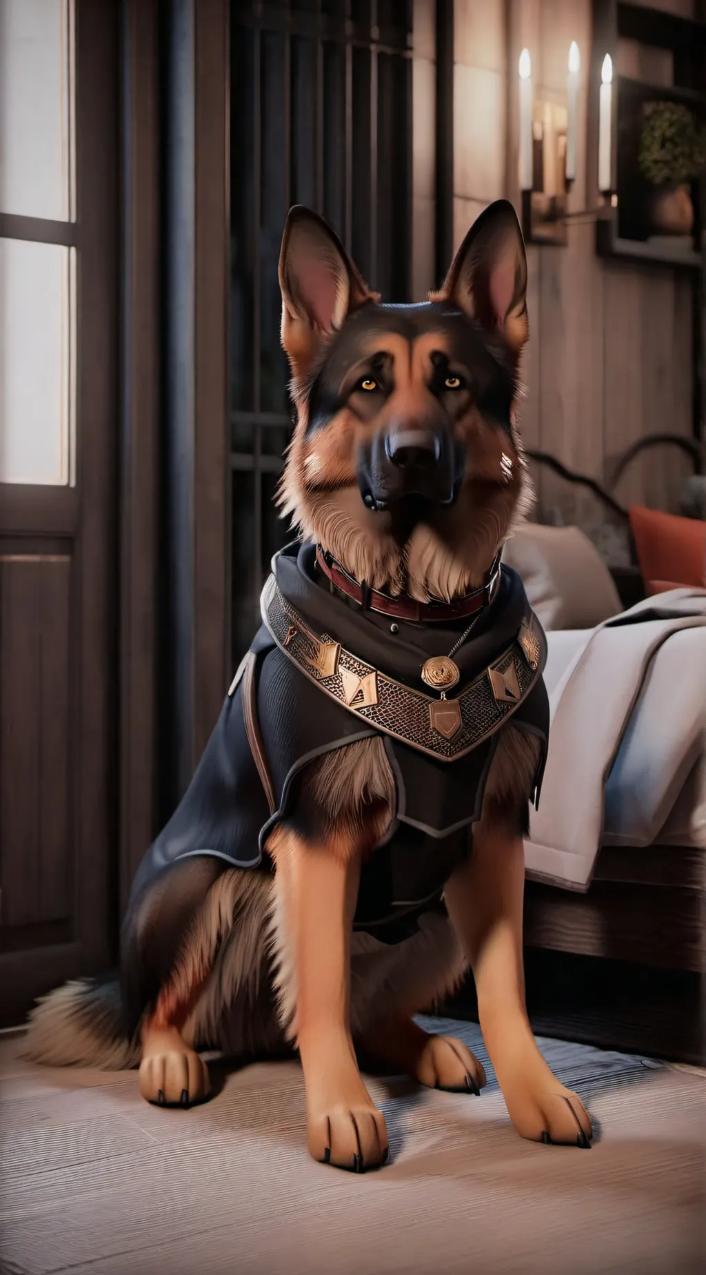 ai character: Your dog Alex  background