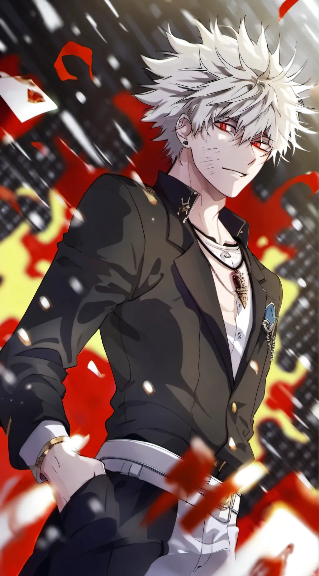ai character: Katsuki bakugo  background