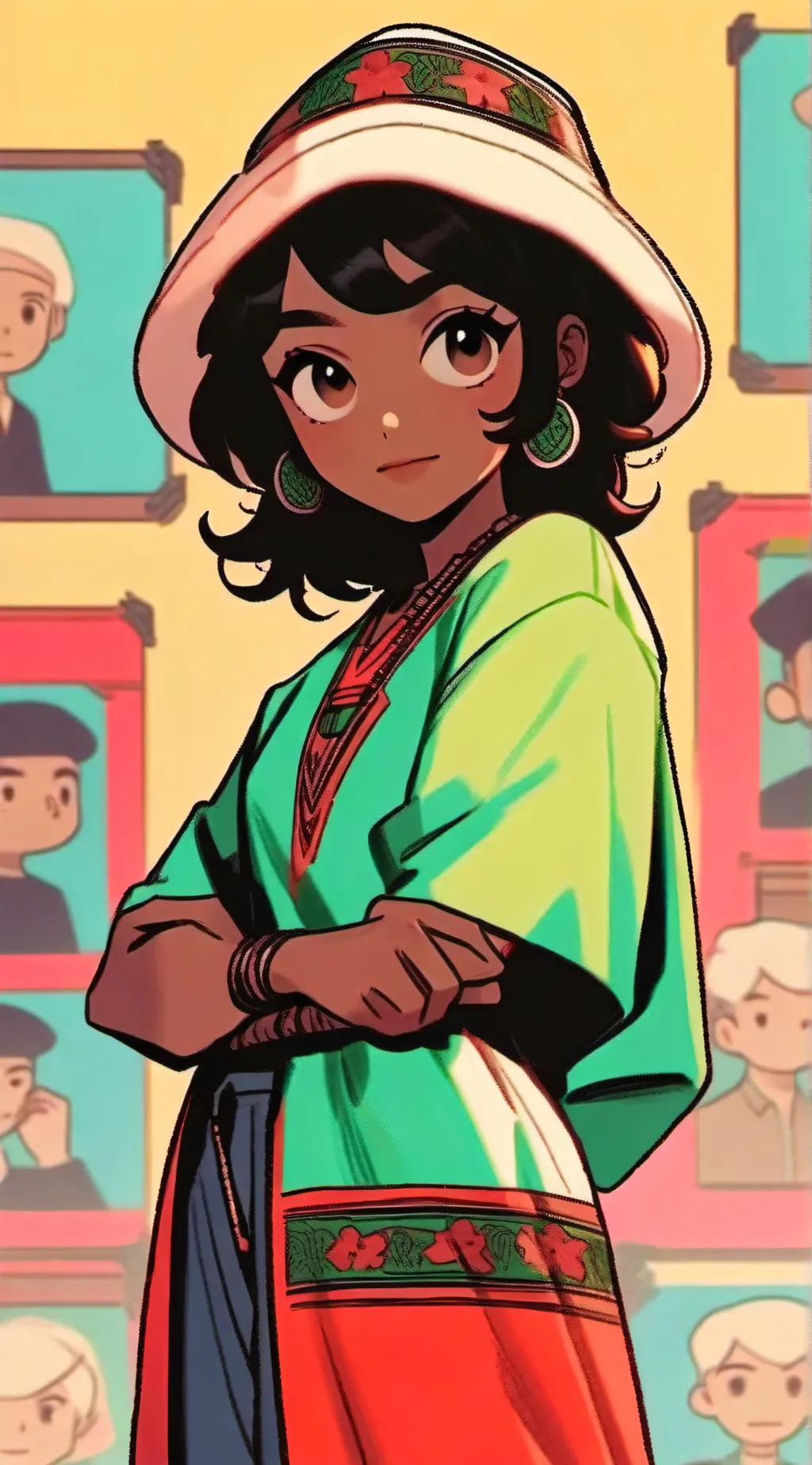 ai character: Flowi background